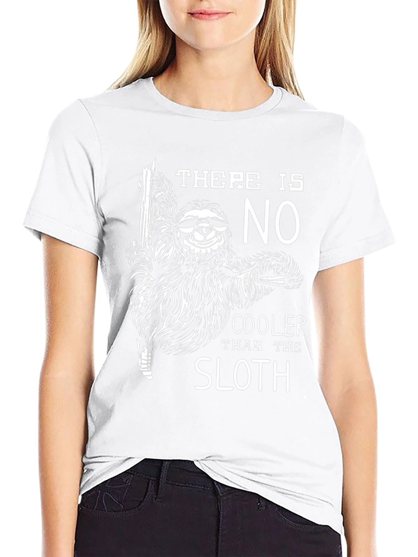 Cool Sloth Graphic Tee - Black Cotton T-Shirt