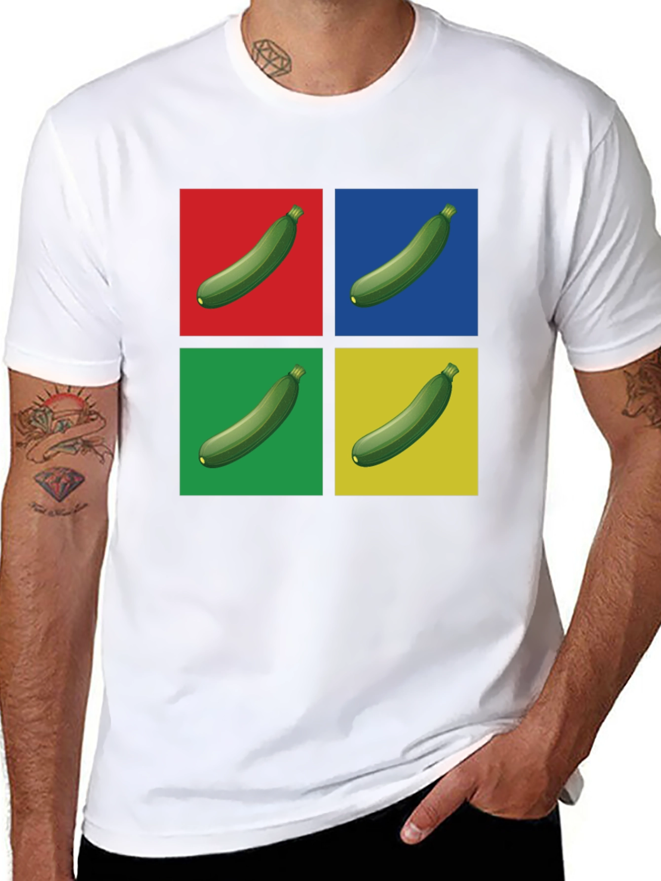 Zucchini Pop Art T-Shirt - Quirky Graphic Tee
