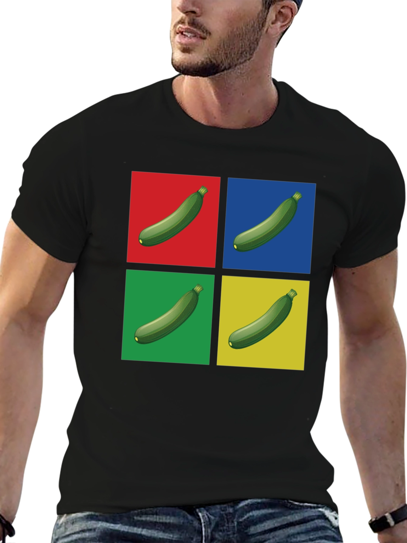 Zucchini Pop Art T-Shirt - Quirky Graphic Tee