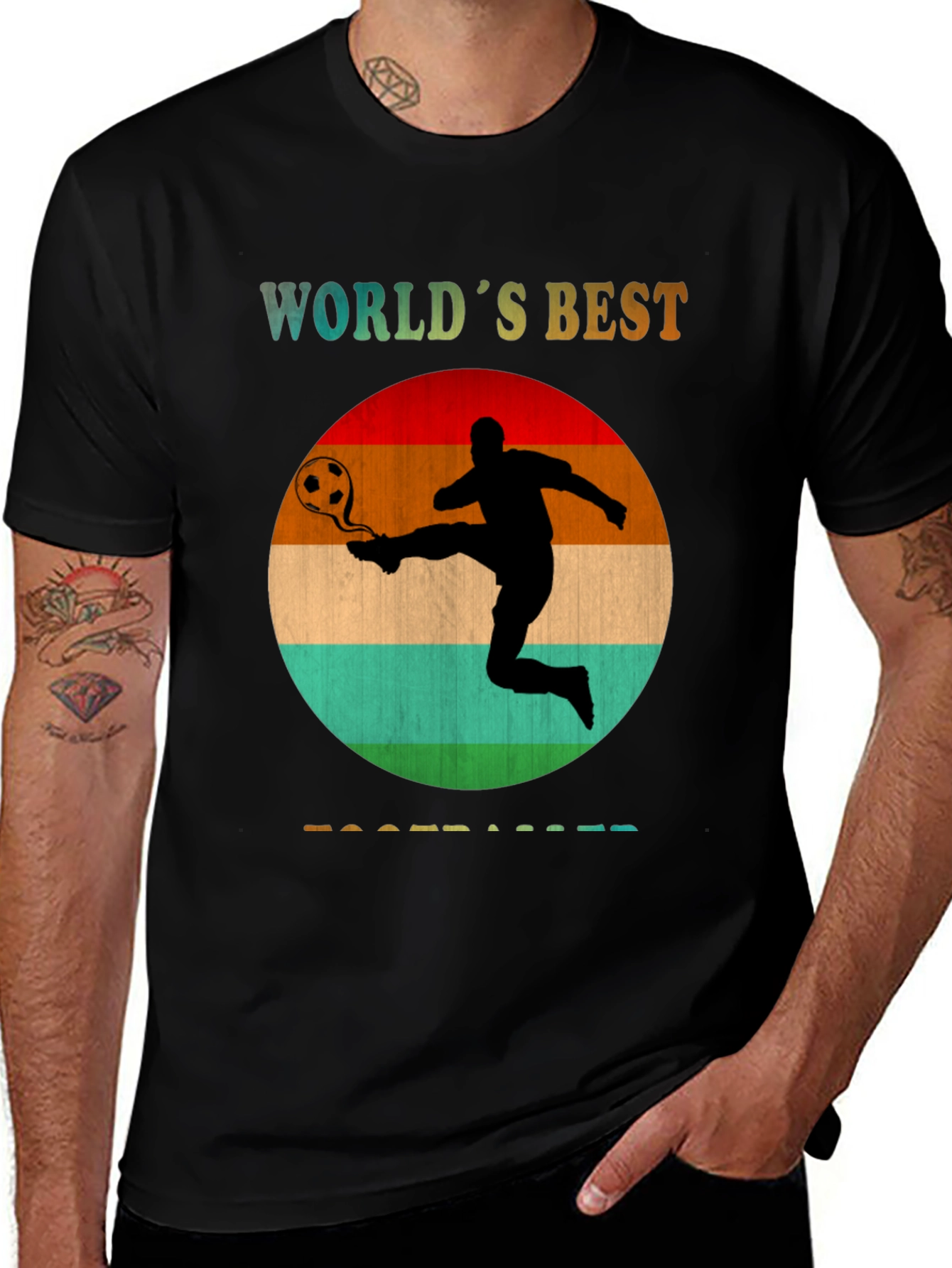 Worlds Best Footballer Graphic Tee - Black