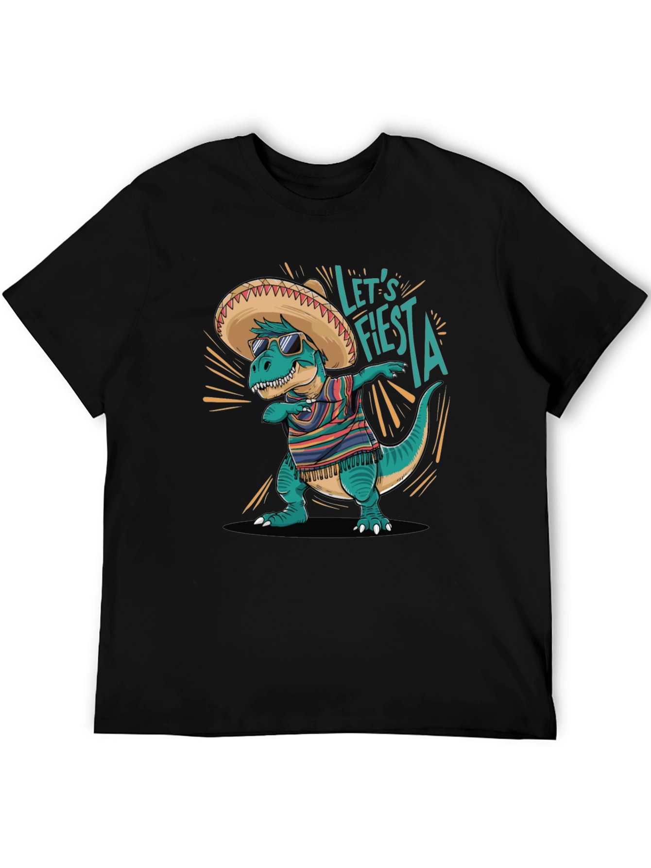 Lets Fiesta T-Rex T-Shirt - Cinco de Mayo