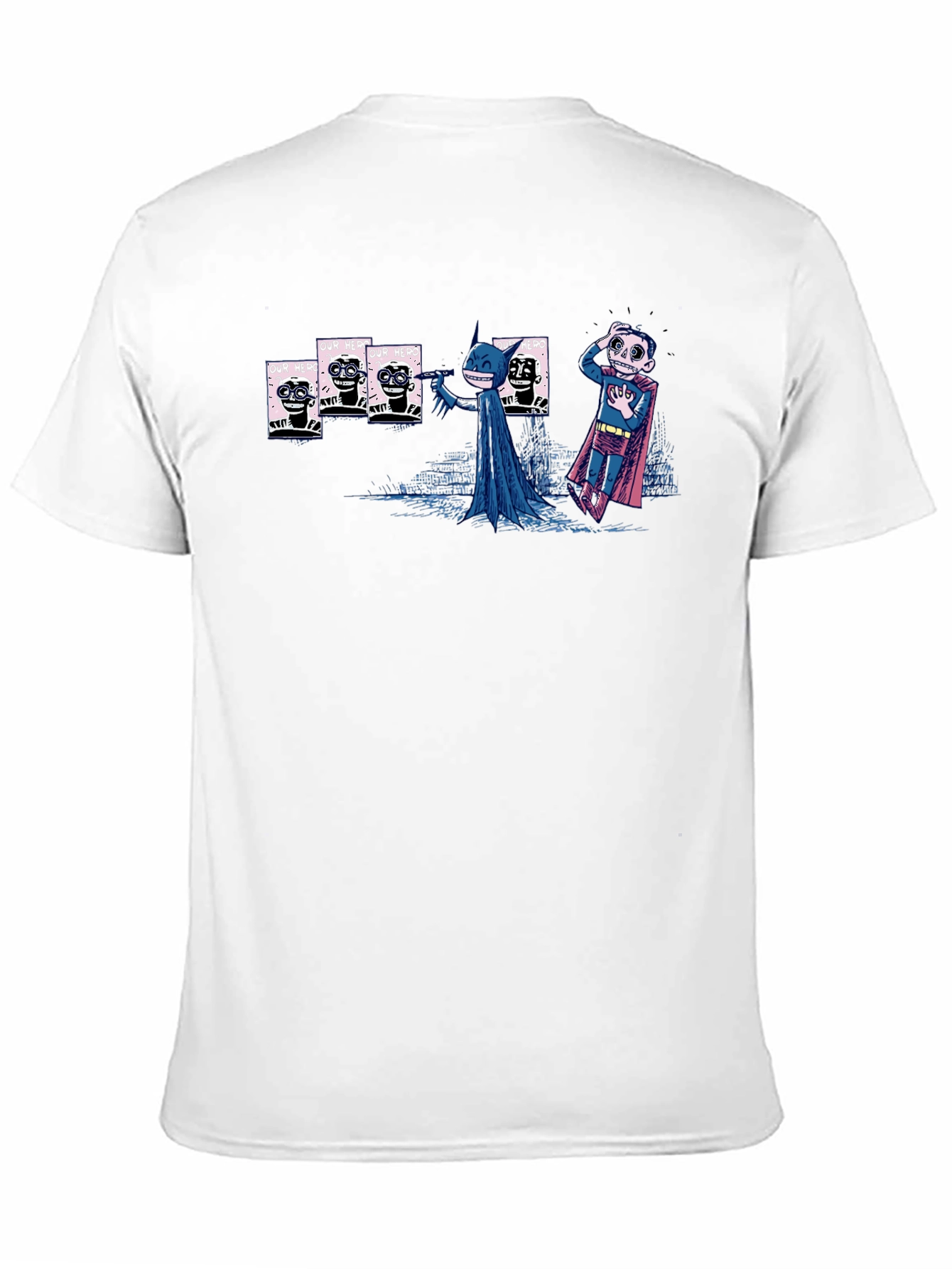 Batman Superman T-Shirt - Dark Humor Comic Tee