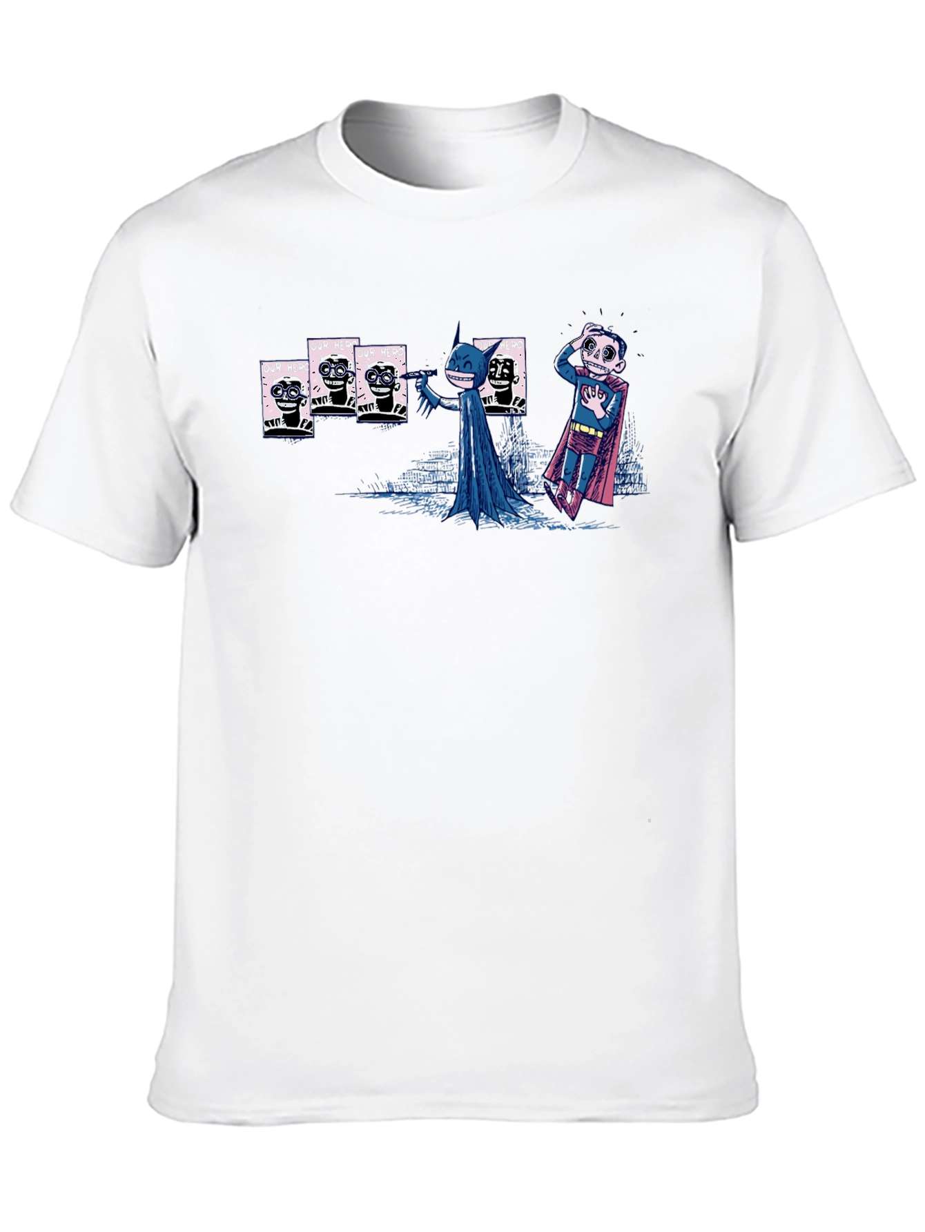 Batman Superman T-Shirt - Dark Humor Comic Tee