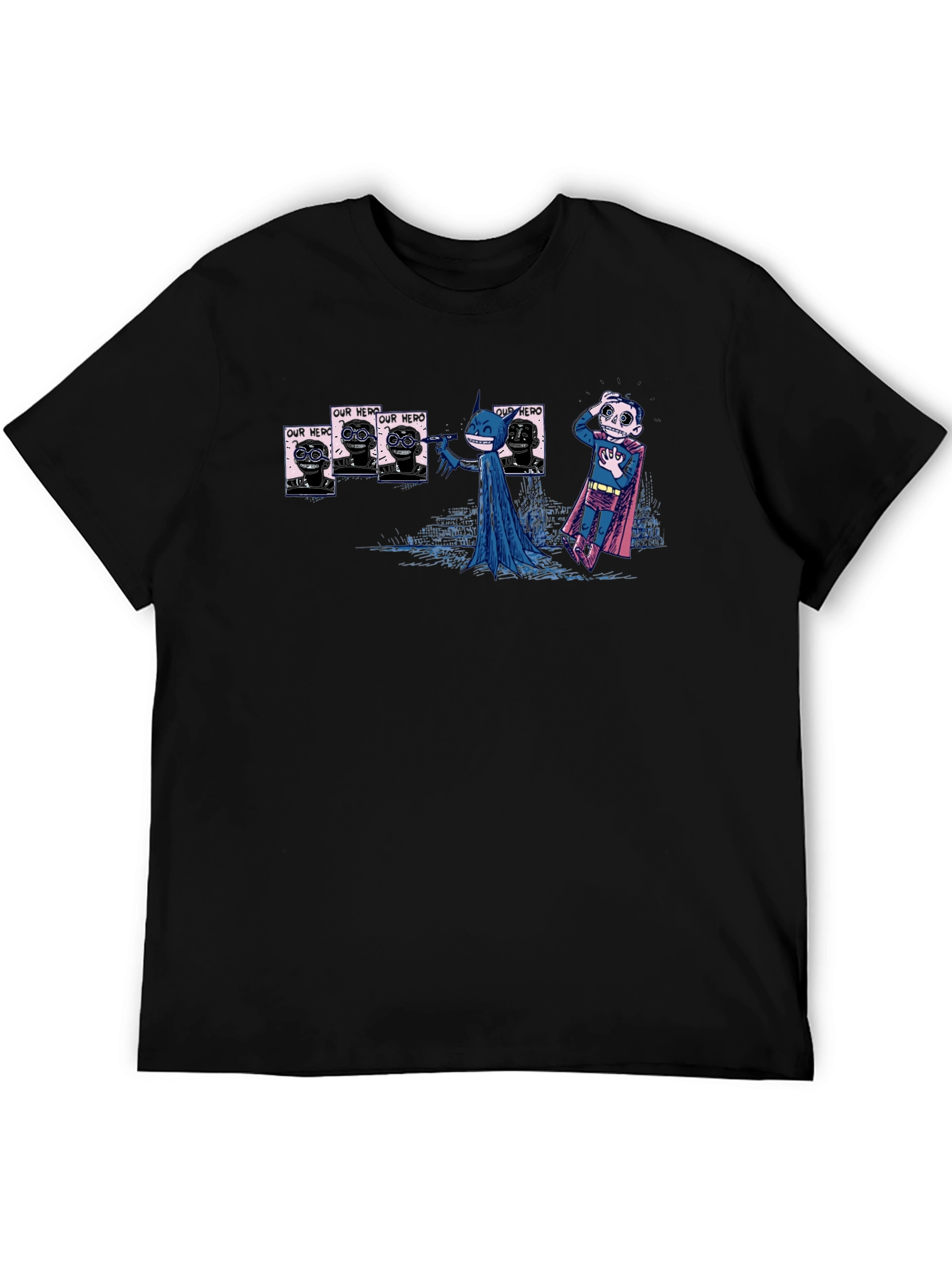 Batman Superman T-Shirt - Dark Humor Comic Tee