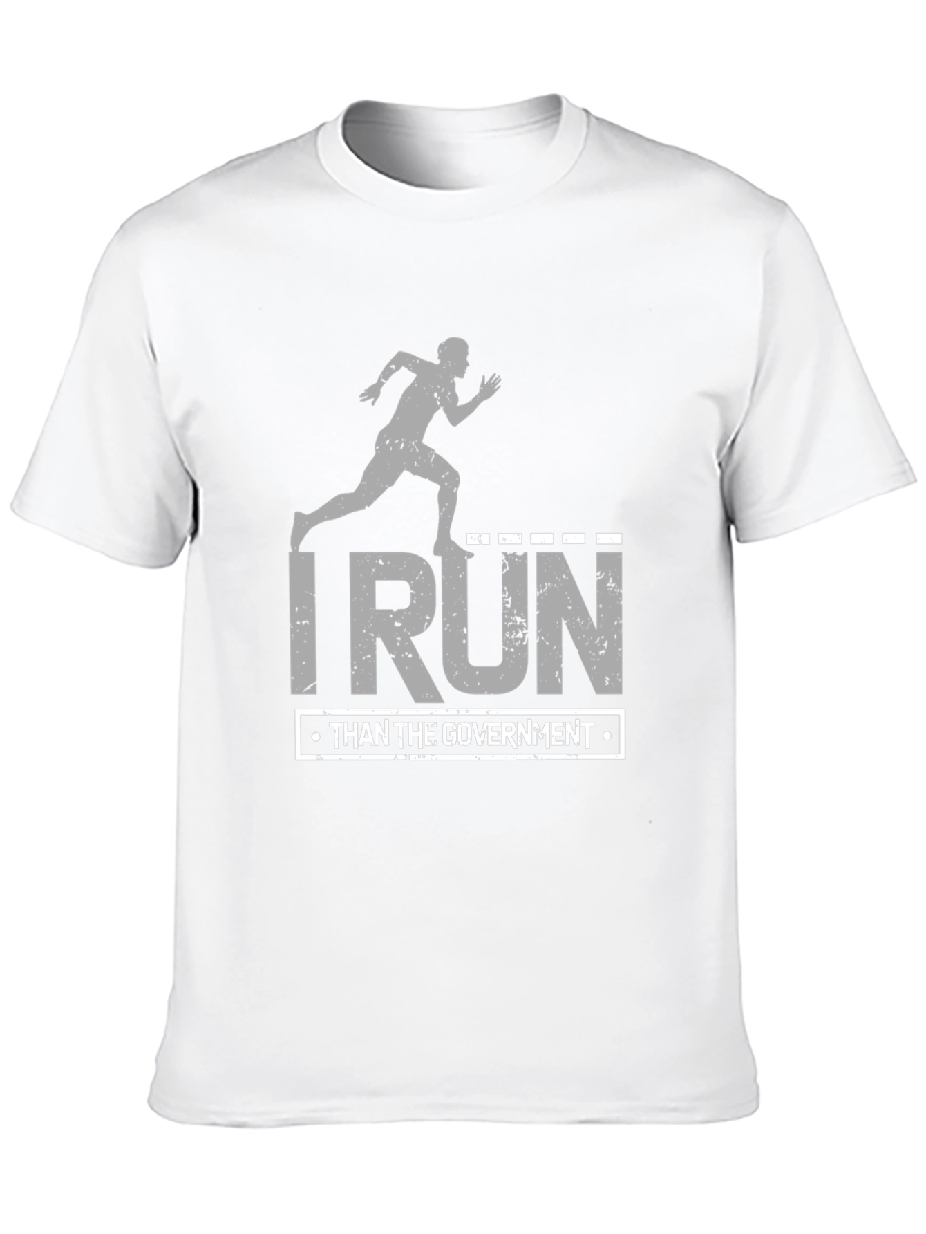 I Run Faster Than The Government Black T-Shirt