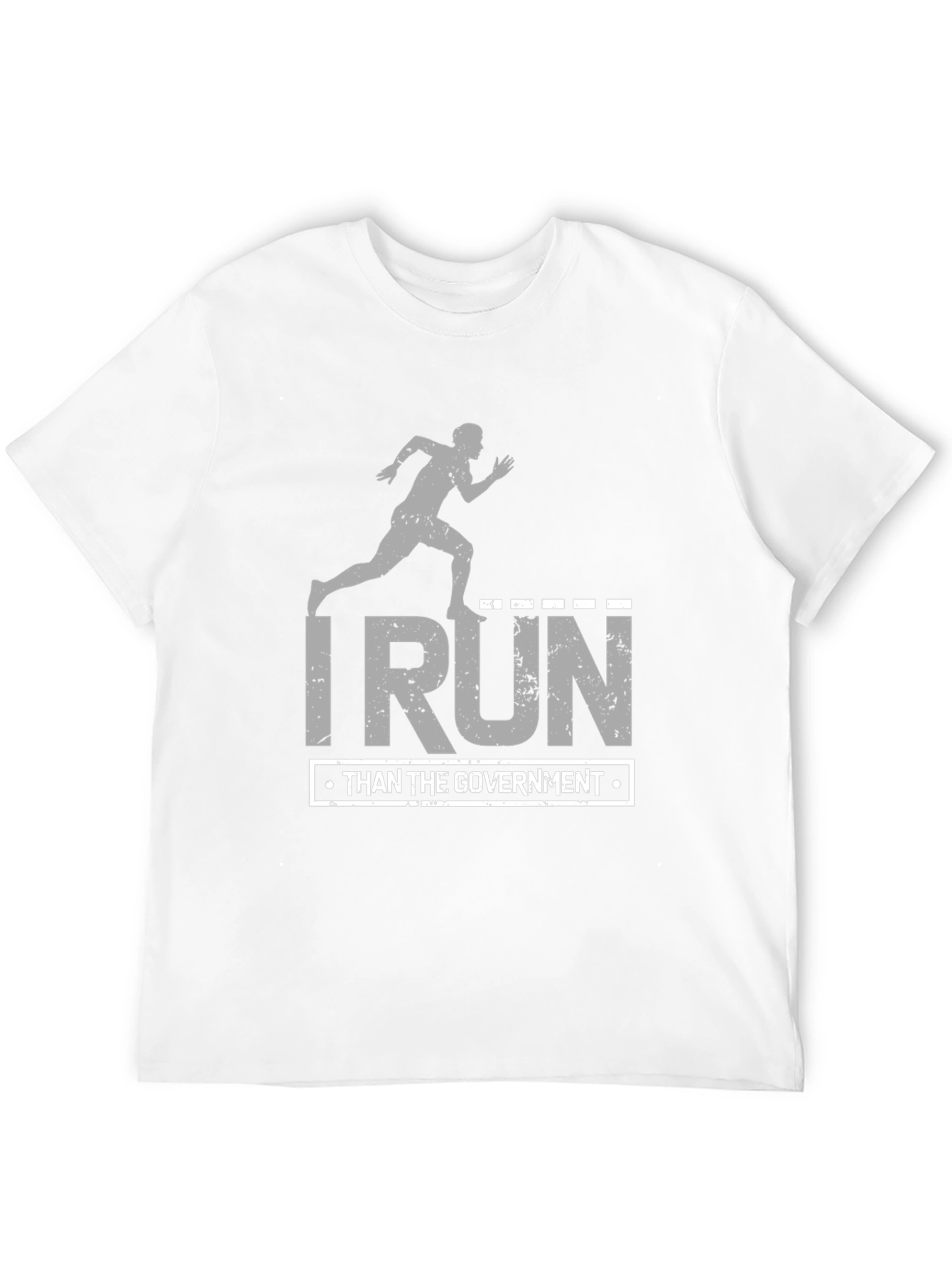 I Run Faster Than The Government Black T-Shirt
