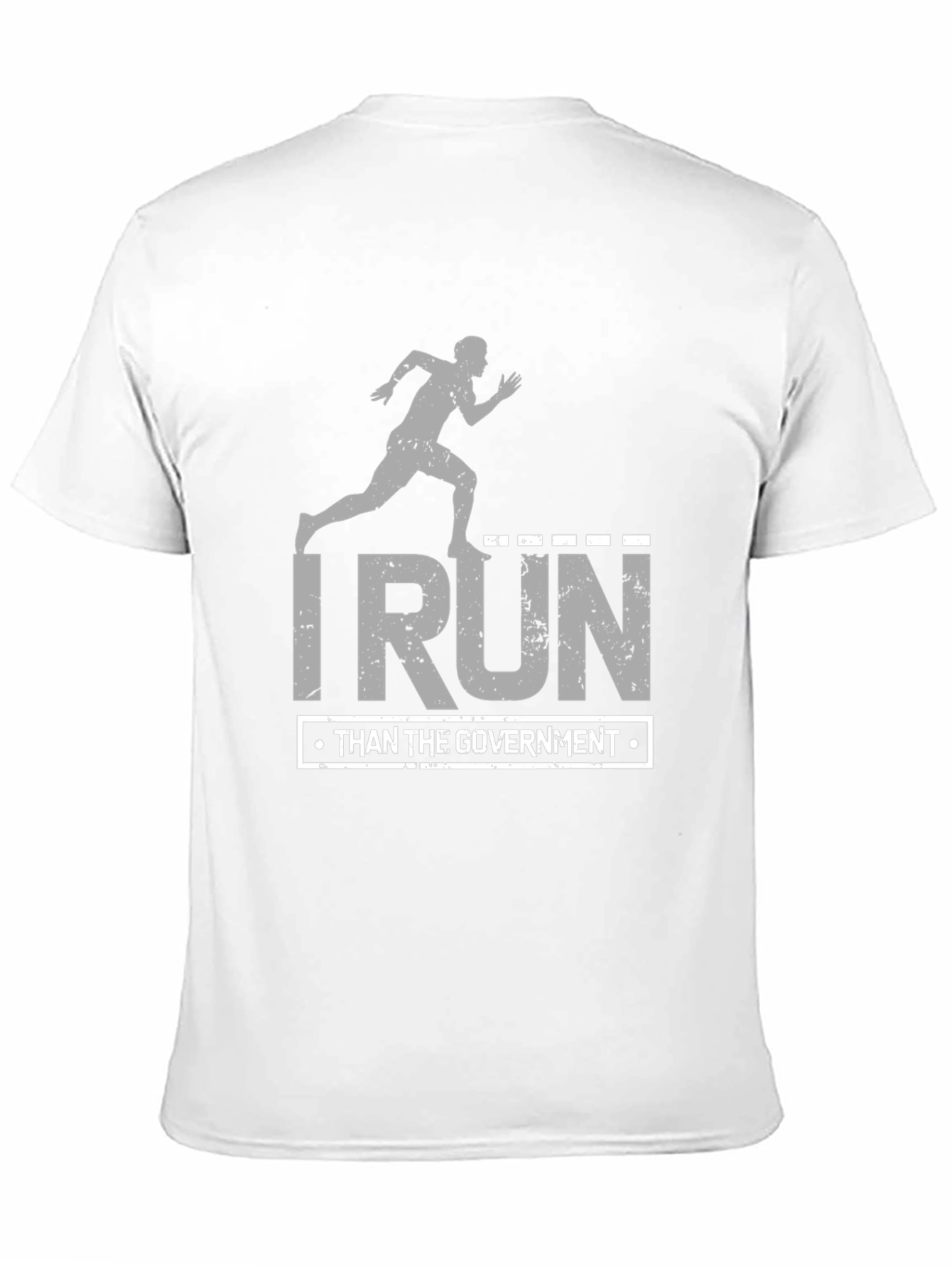 I Run Faster Than The Government Black T-Shirt