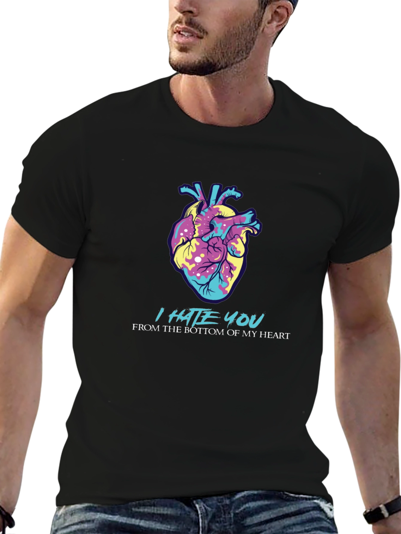 I Hate You Heart Graphic Tee - Express Yourself