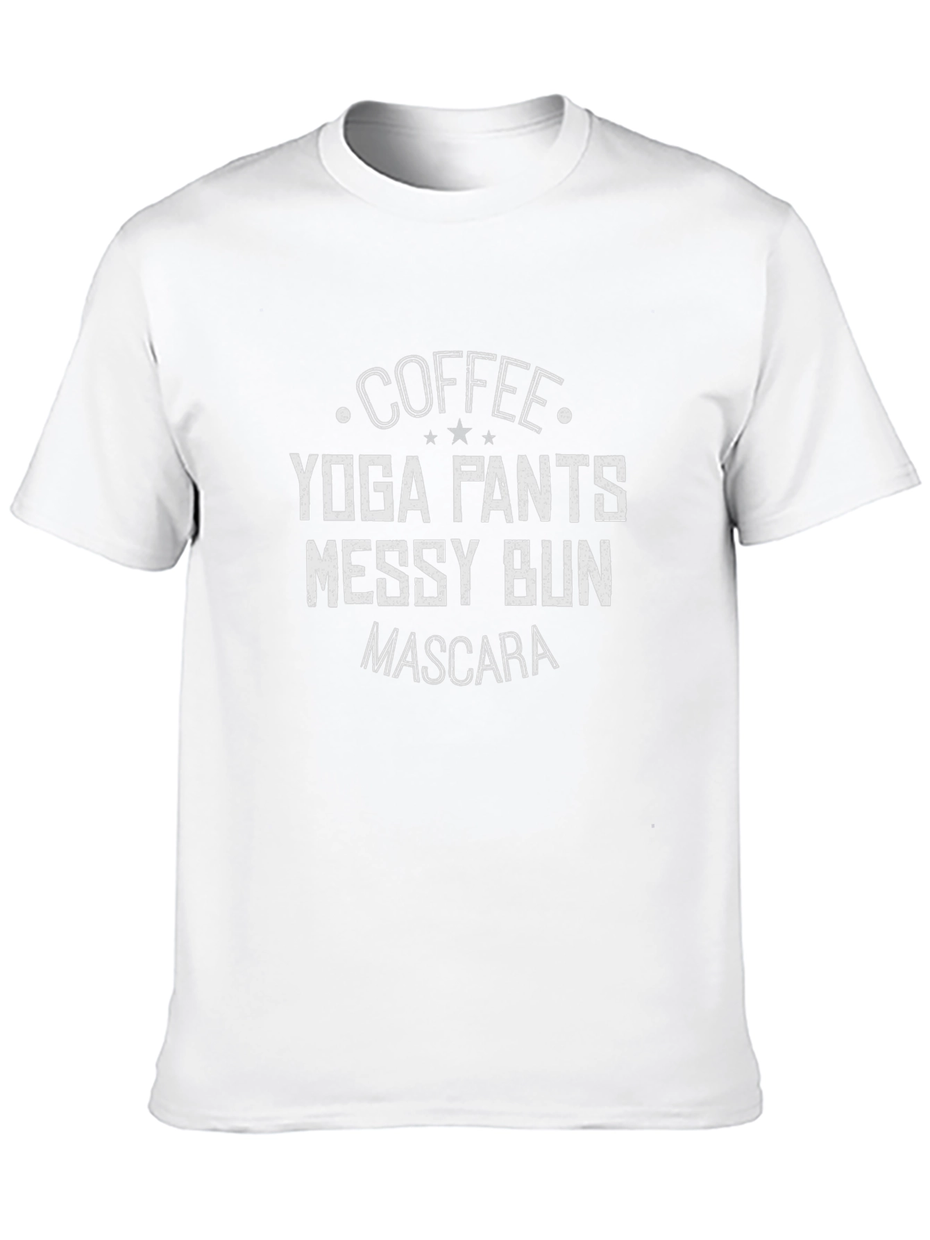 Coffee Yoga Pants Messy Bun Graphic T-Shirt
