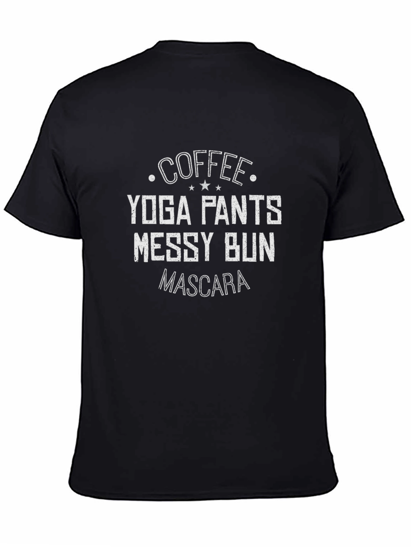 Coffee Yoga Pants Messy Bun Graphic T-Shirt