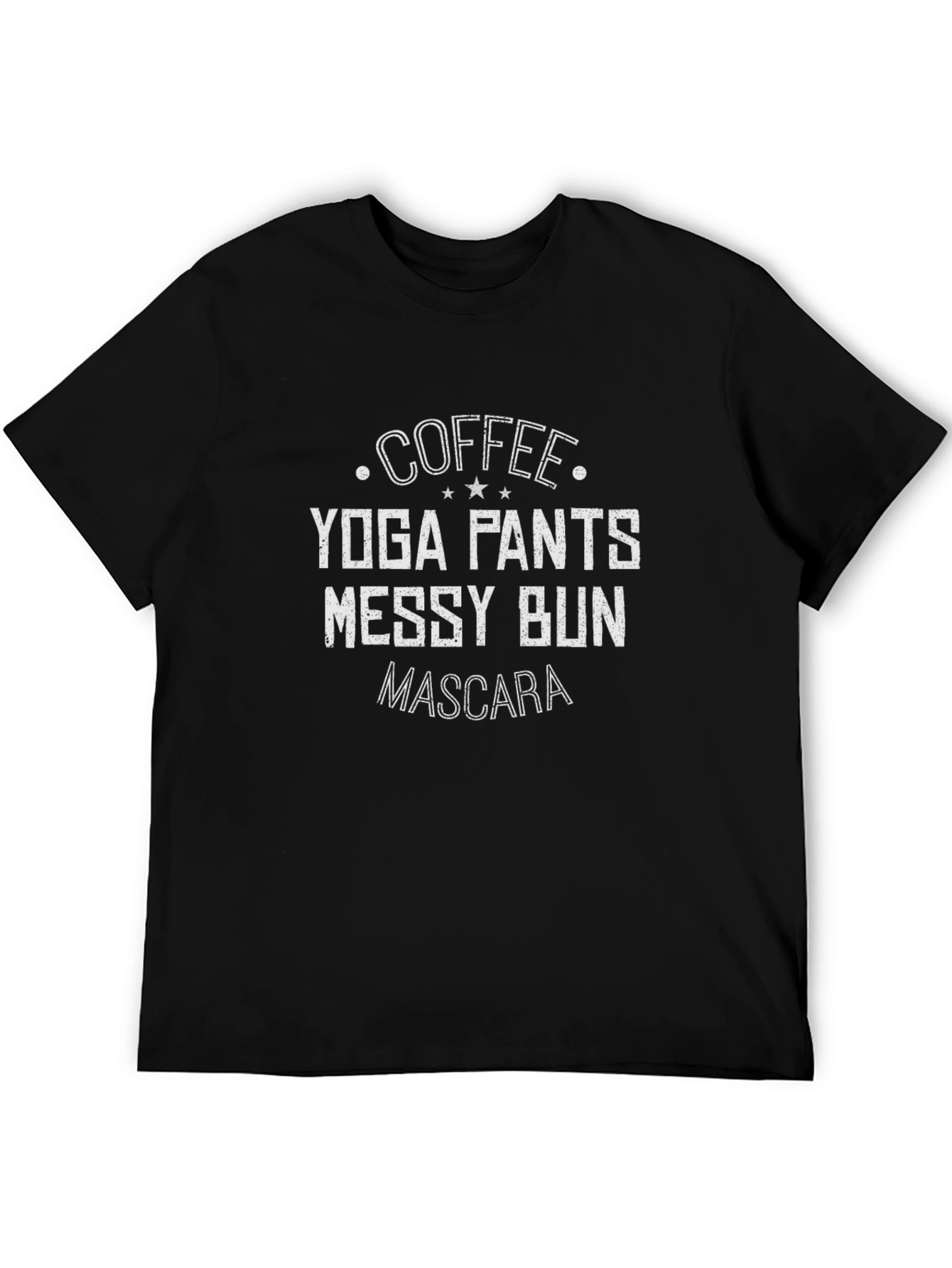 Coffee Yoga Pants Messy Bun Graphic T-Shirt