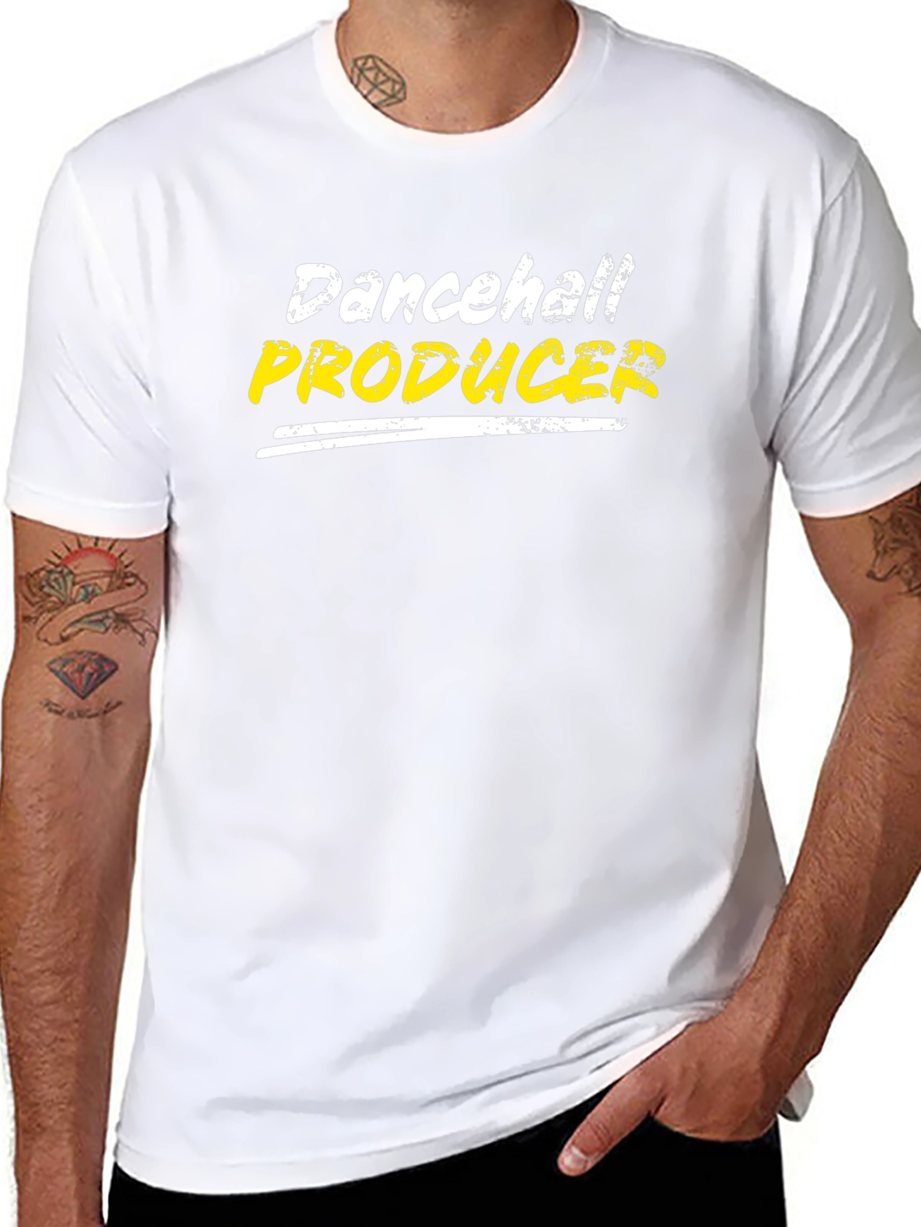 Dancehall Producer Graphic T-Shirt - Black Crew Neck Tee