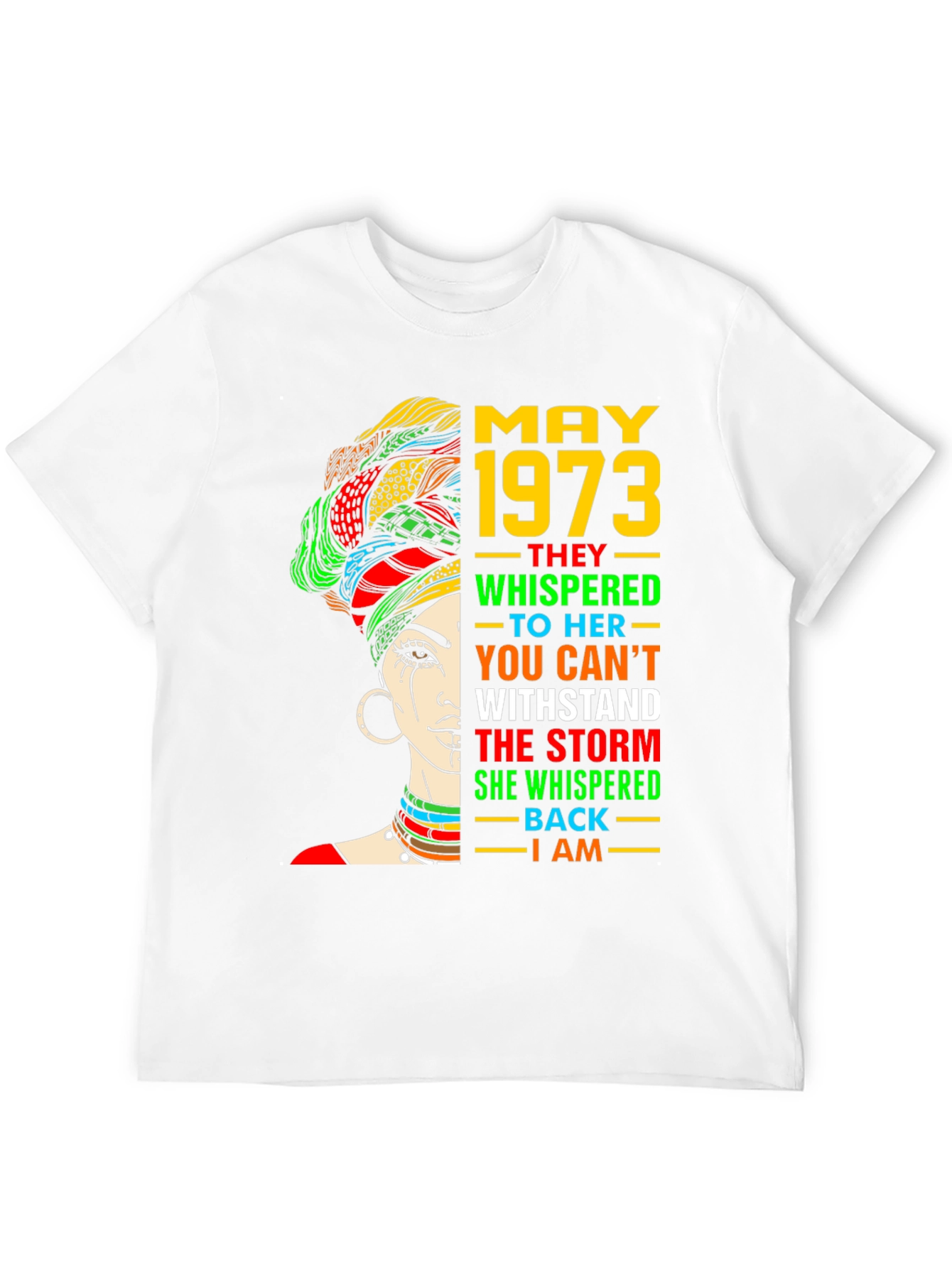 May 1973 Woman T-Shirt - Empowering Quote