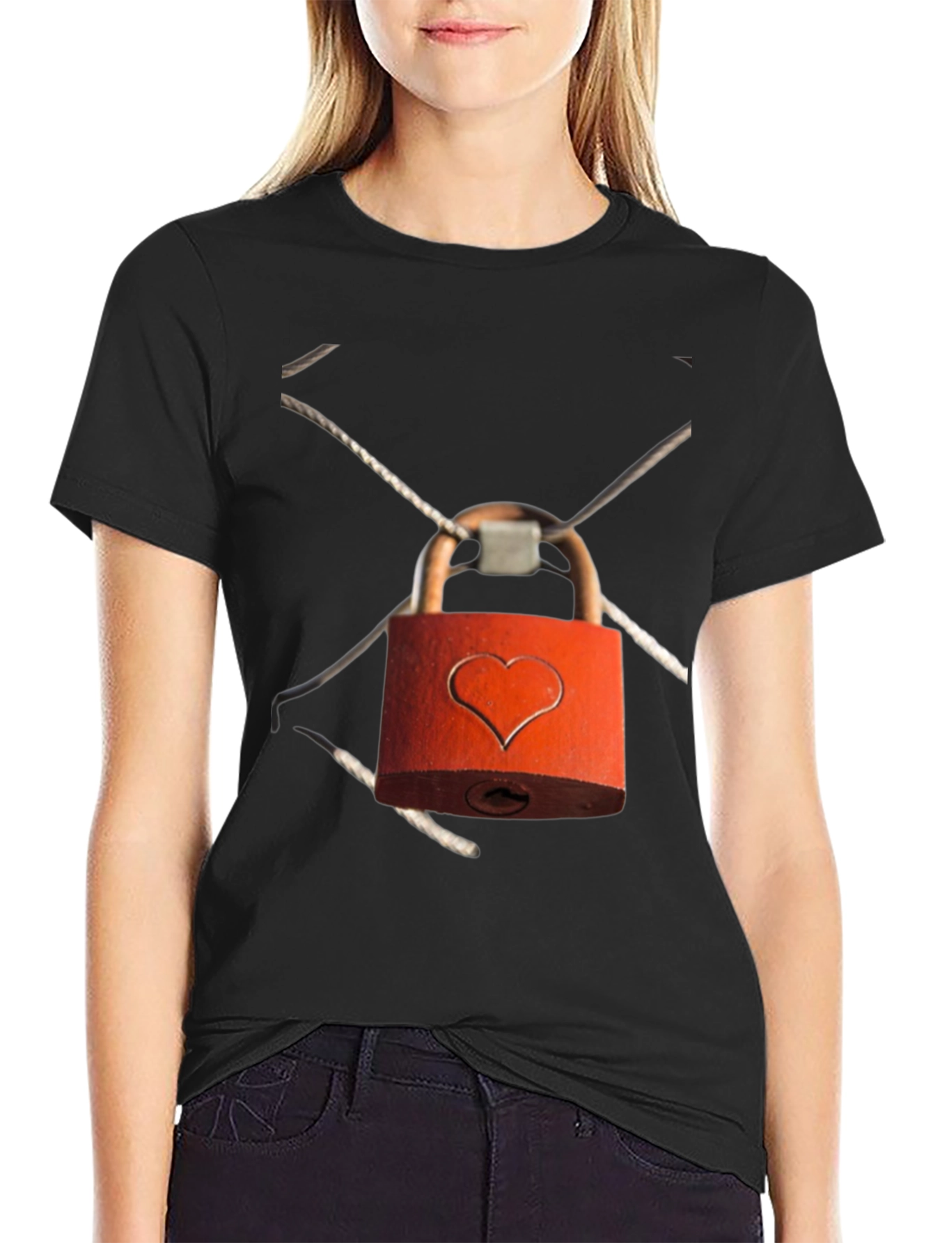 Heart Lock T-Shirt - Express Your Love!
