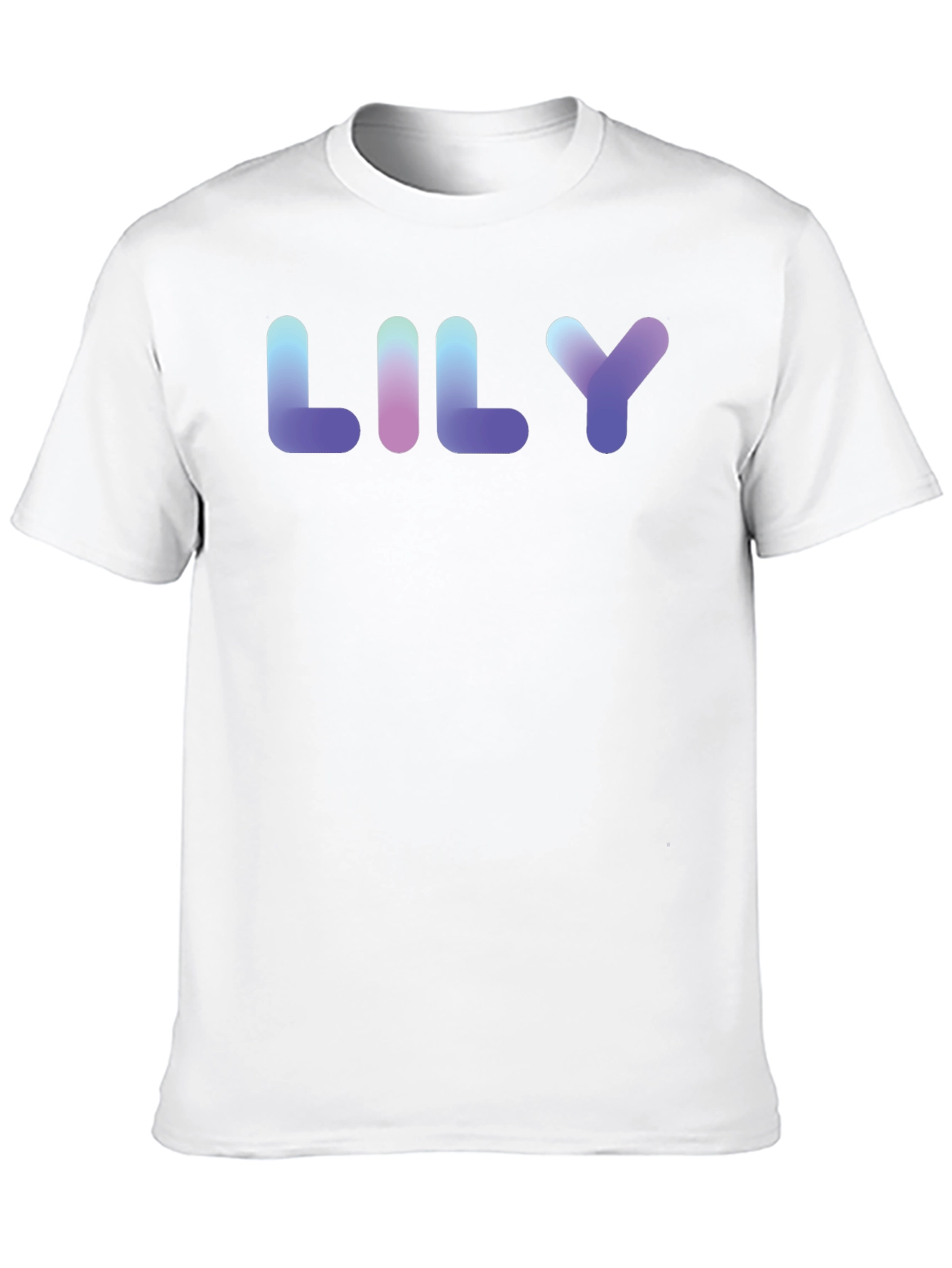 LILY Gradient Text Black T-Shirt