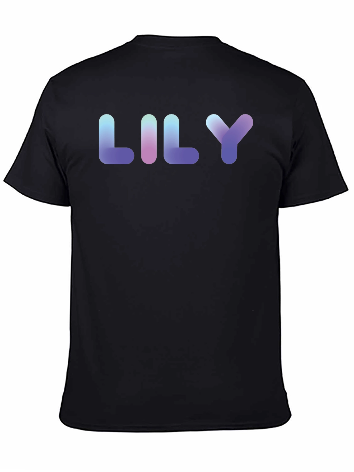 LILY Gradient Text Black T-Shirt