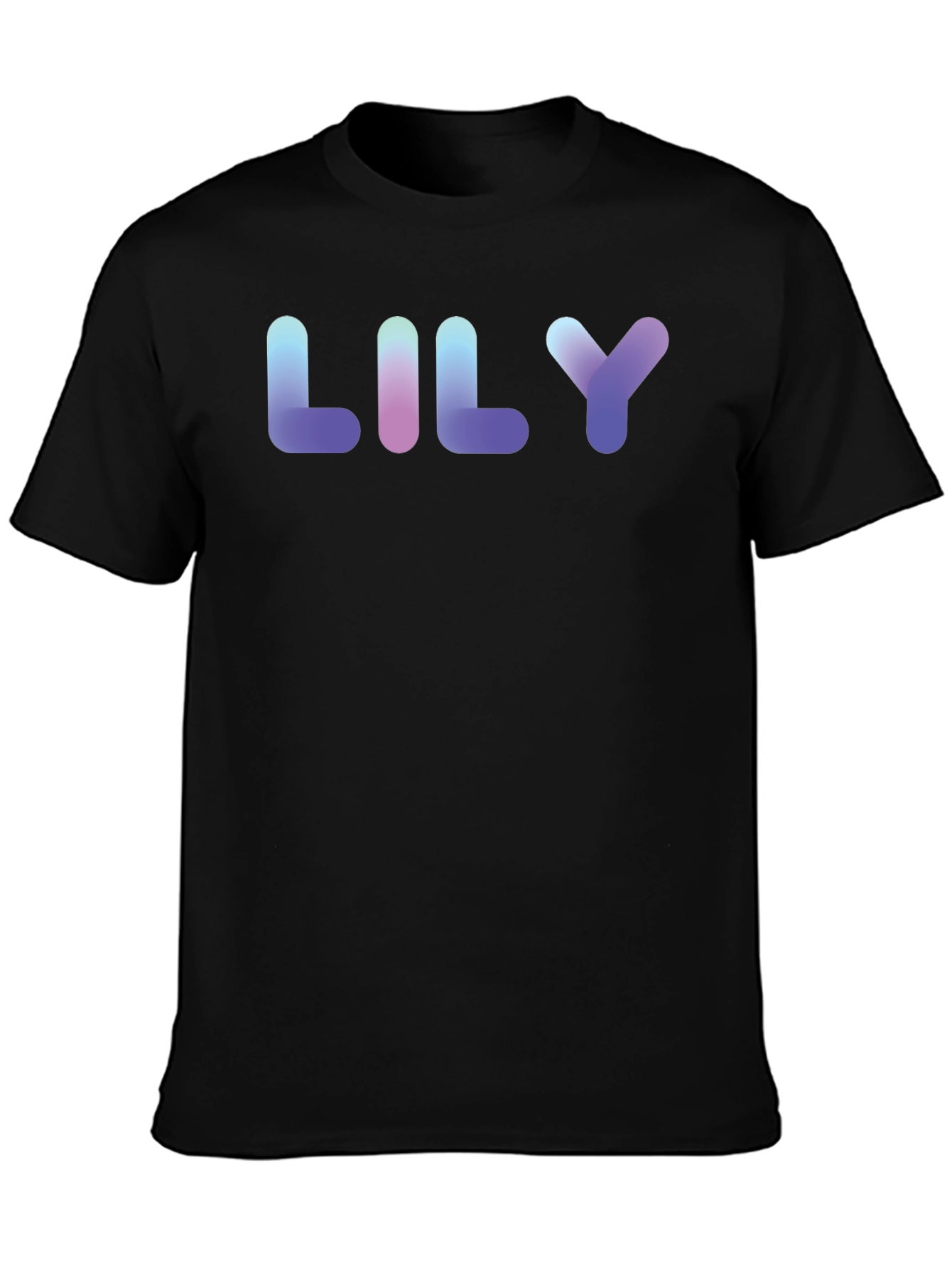 LILY Gradient Text Black T-Shirt