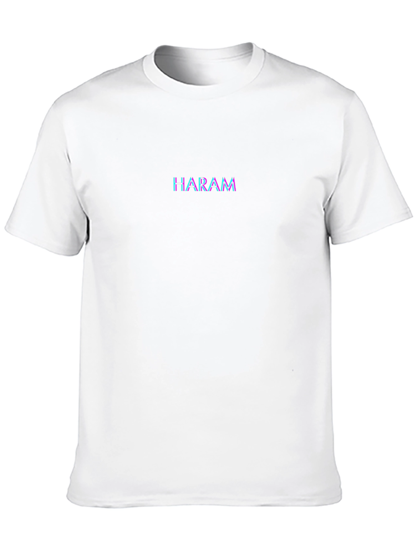 HARAM Glitch Text Black T-Shirt