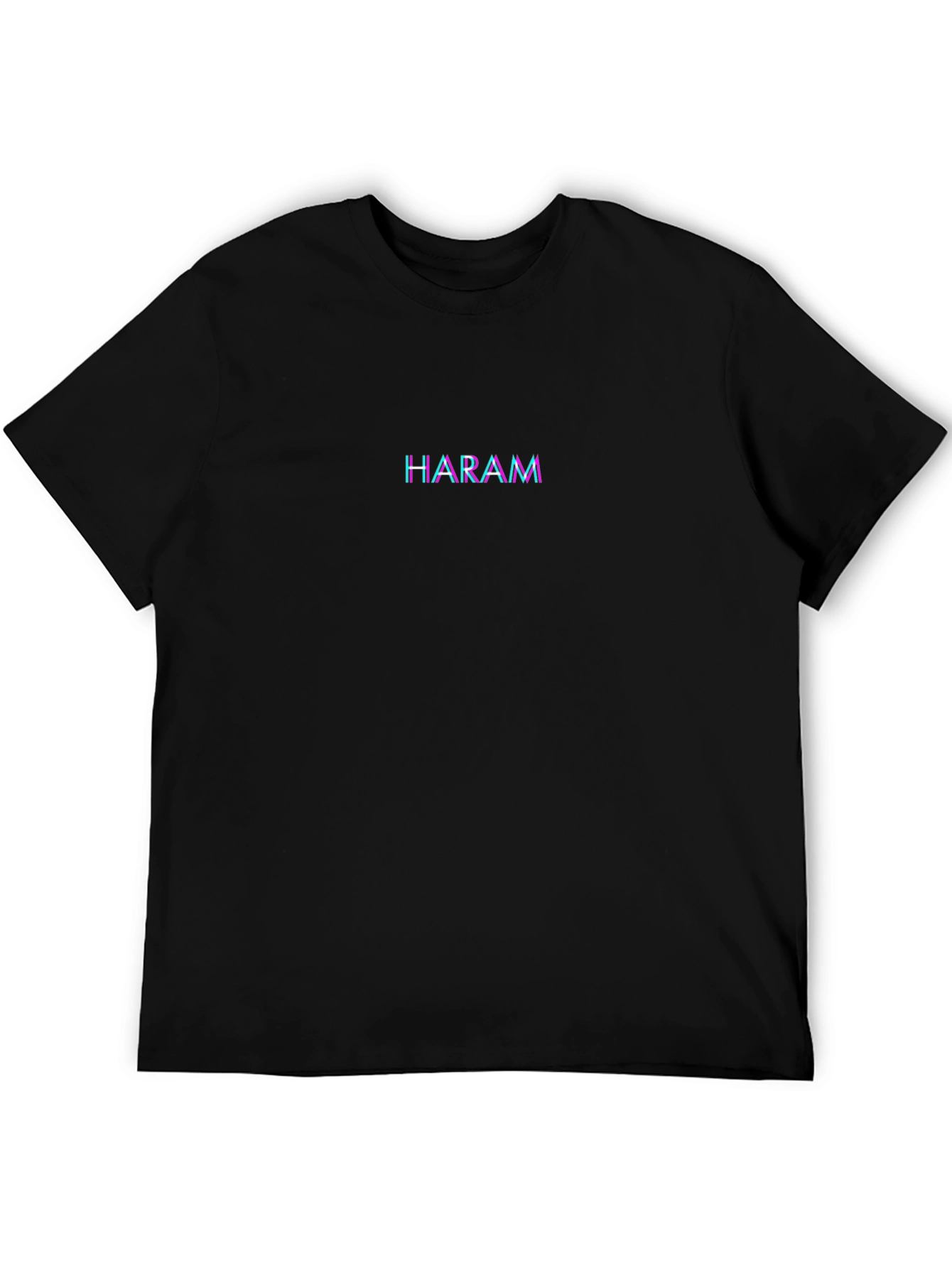 HARAM Glitch Text Black T-Shirt
