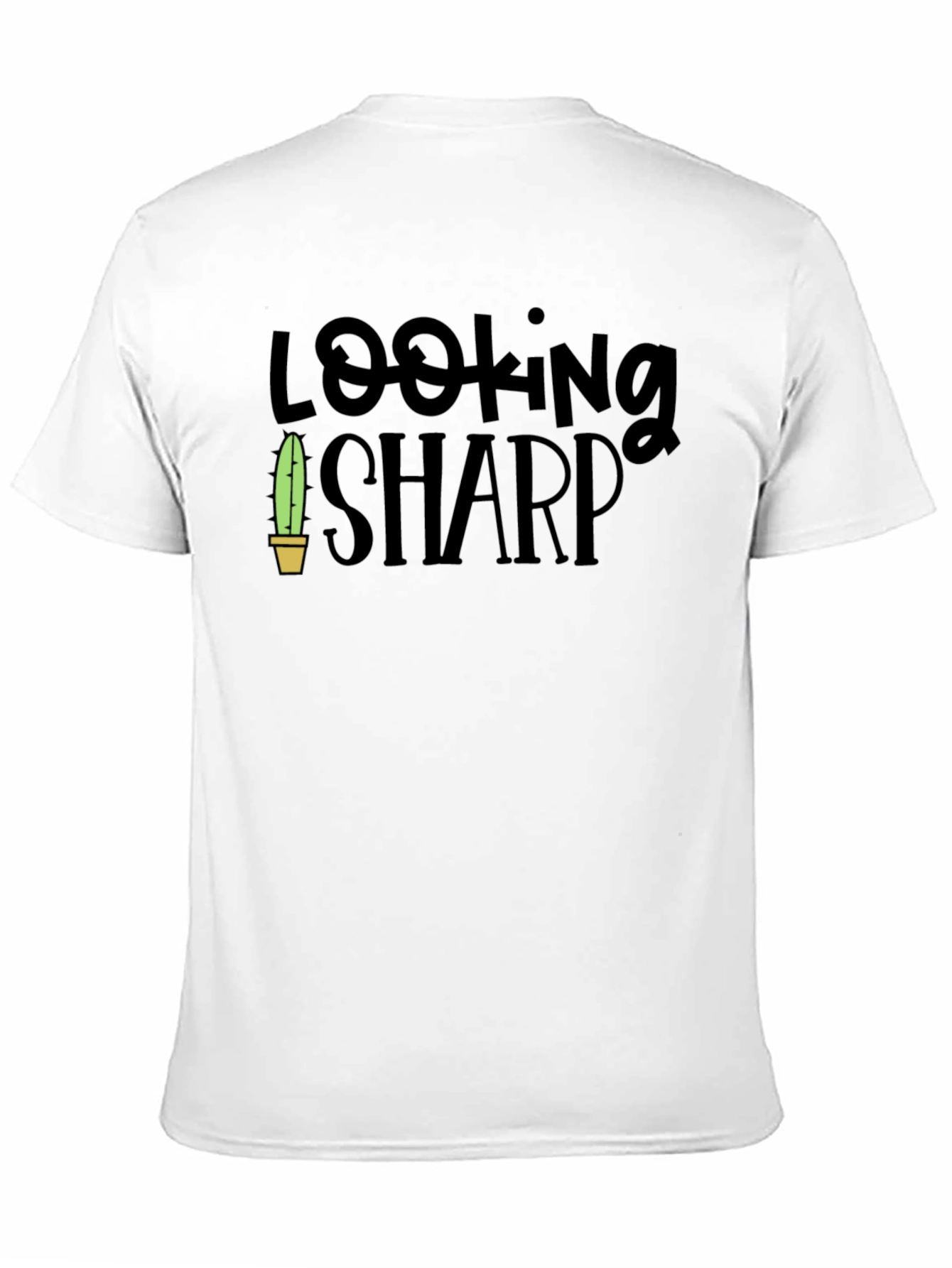Looking Sharp Cactus Graphic Tee - Black Cotton Blend