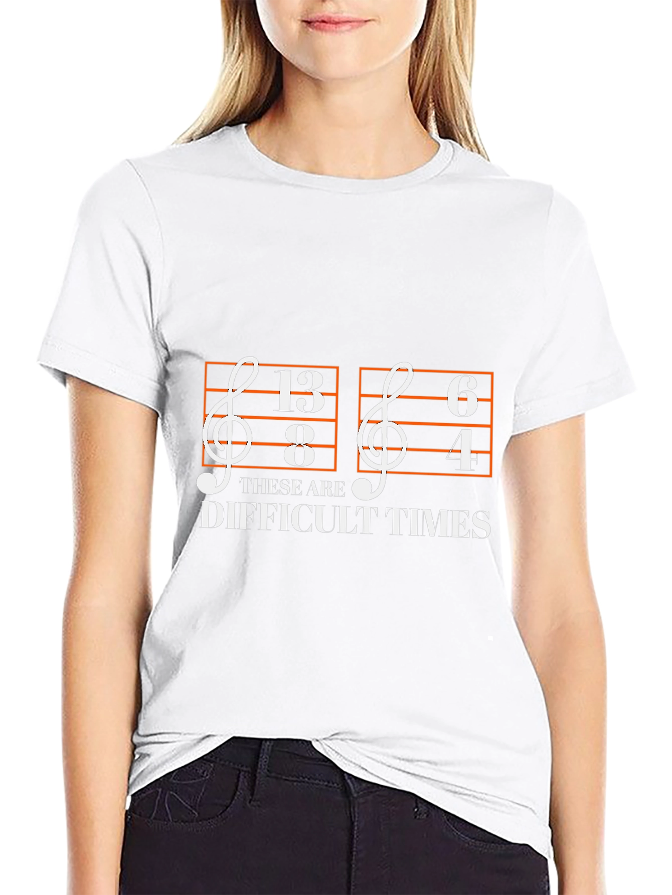 Difficult Times Music Note T-Shirt