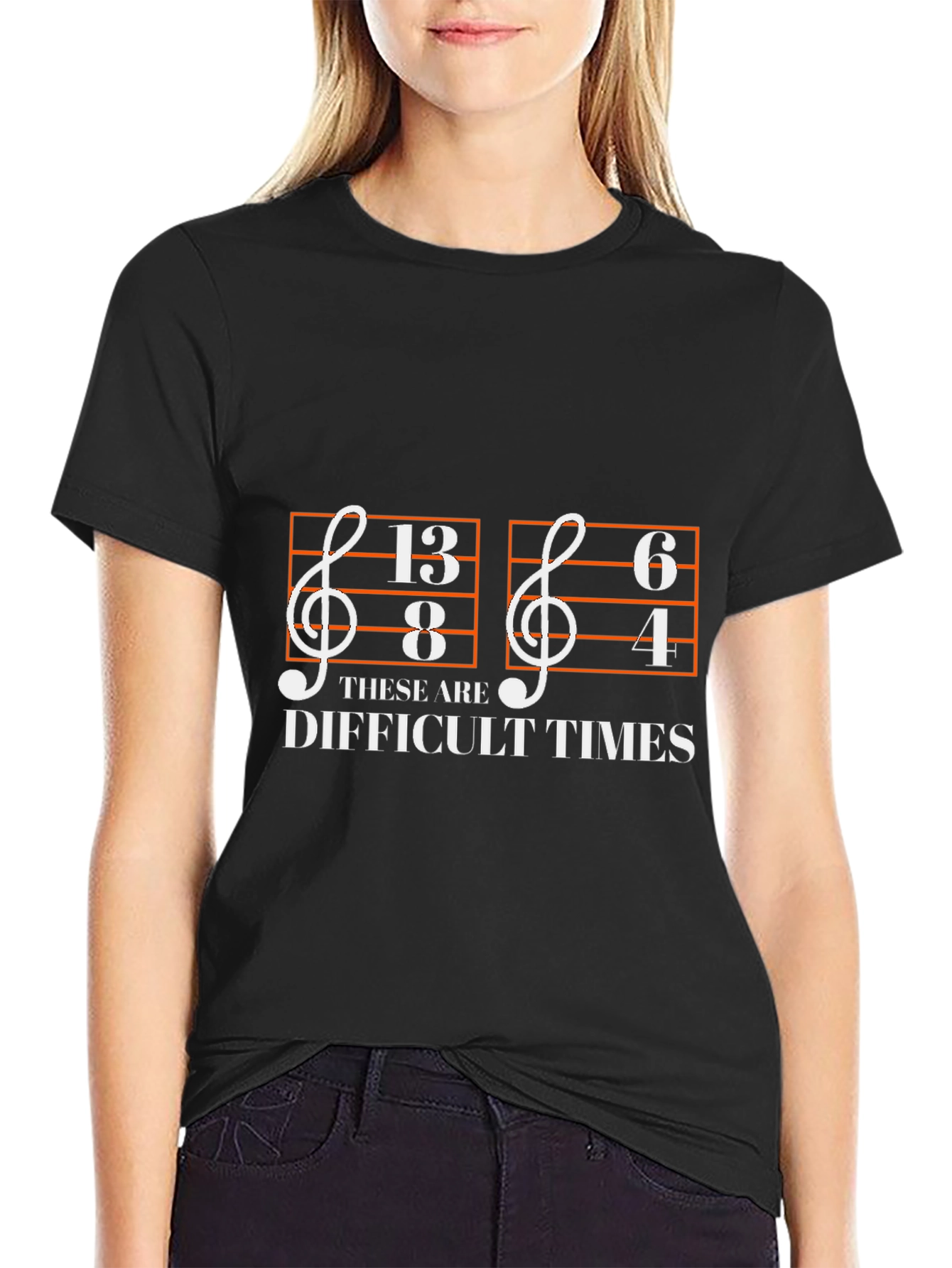 Difficult Times Music Note T-Shirt