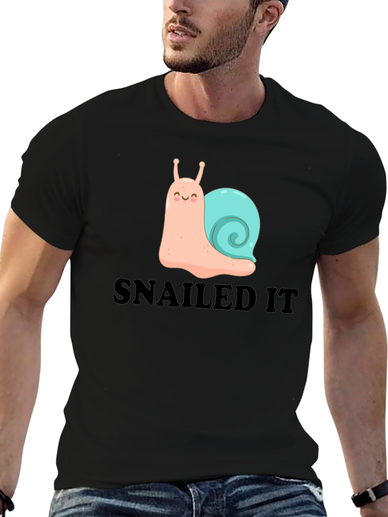 SNAILED IT Cute Snail Graphic T-Shirt