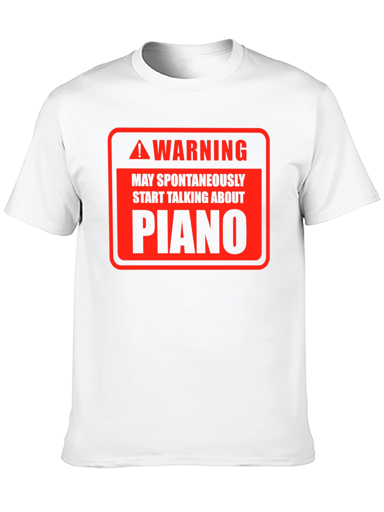 Warning Piano T-Shirt - Spontaneous Musicality