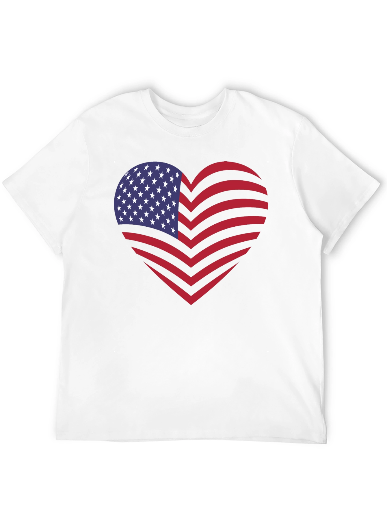 American Flag Heart Graphic Tee - Patriotic Style