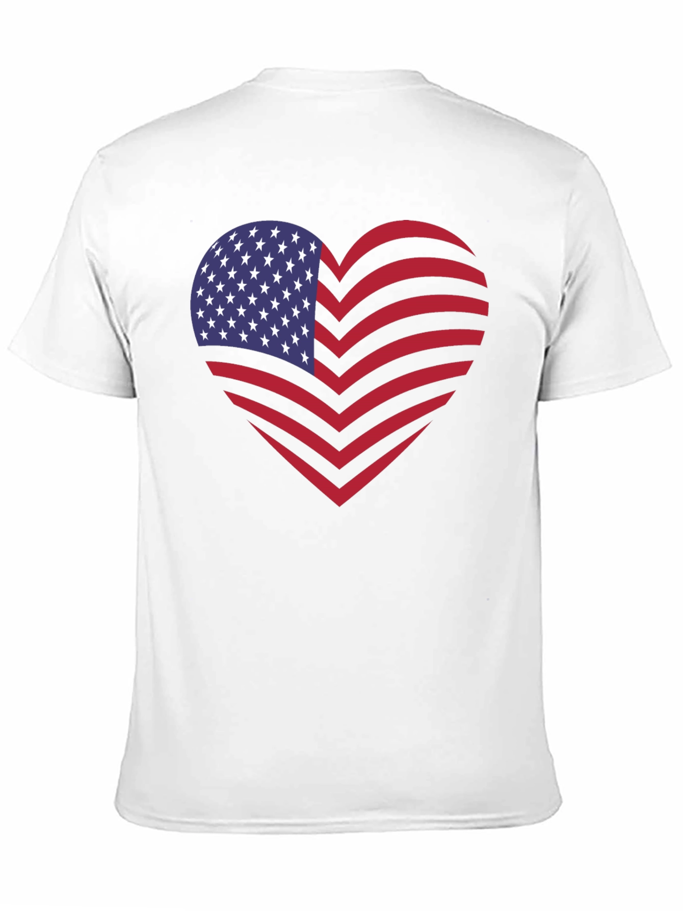 American Flag Heart Graphic Tee - Patriotic Style