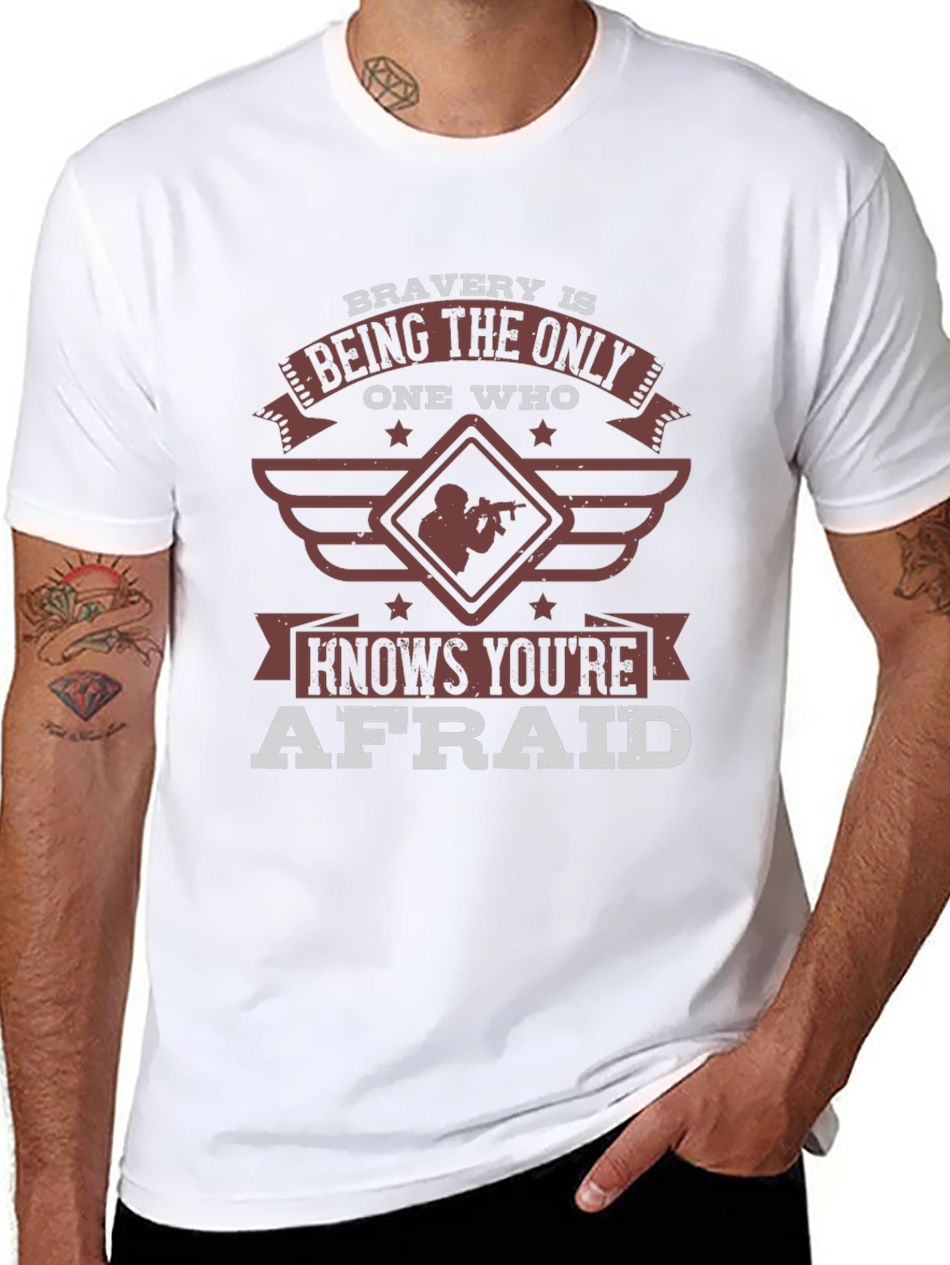 Bravery Graphic Print T-Shirt