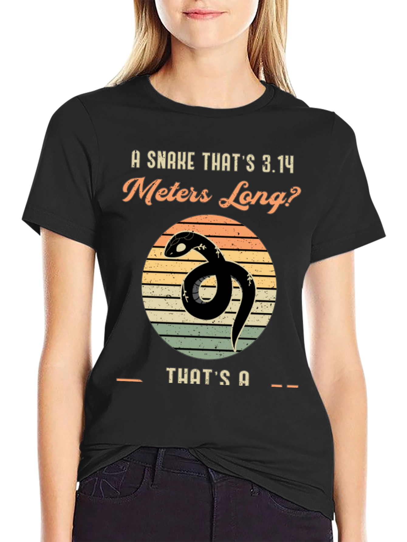 Pi-thon T-Shirt: Math Snake Funny Tee