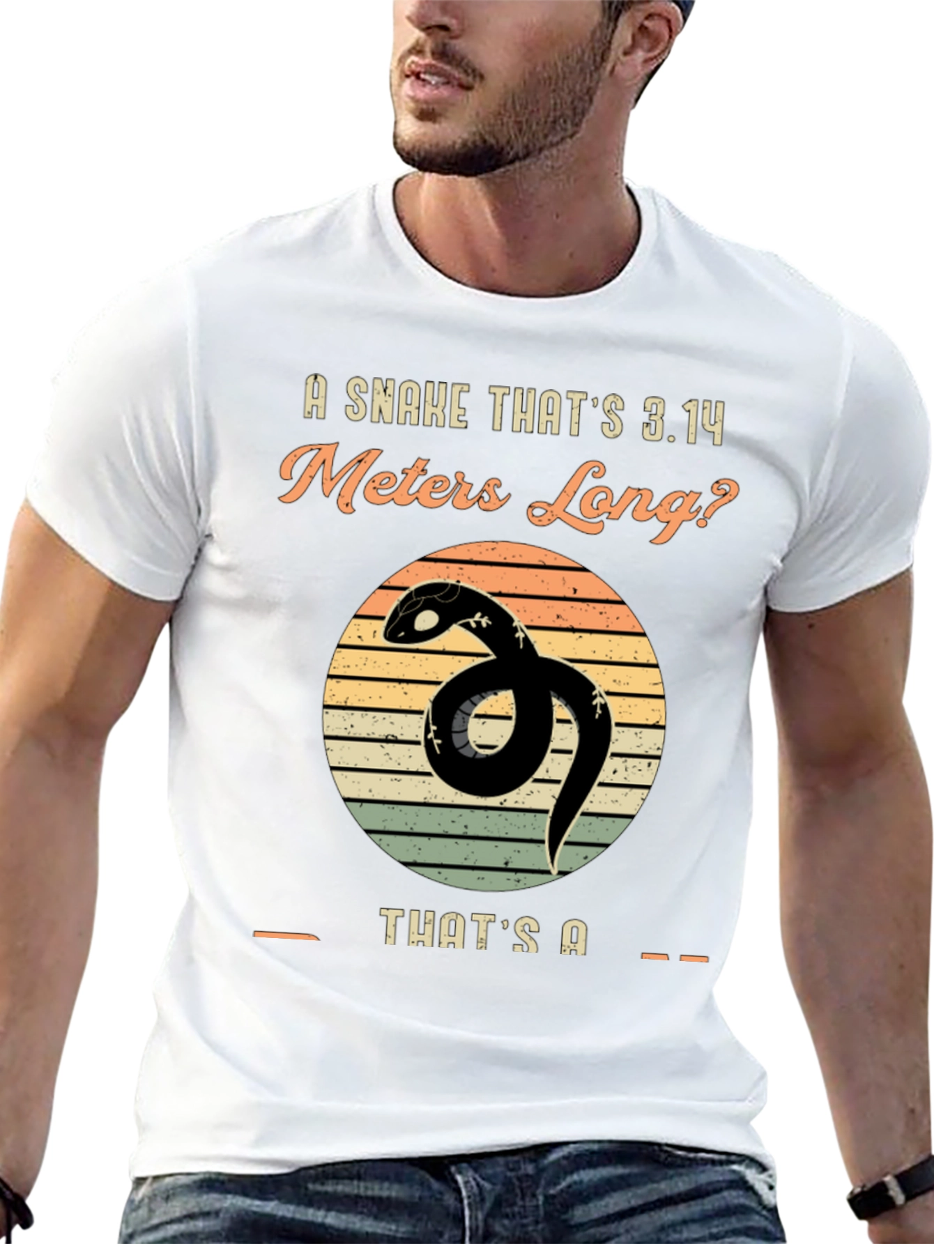 Pi-thon T-Shirt: Math Snake Funny Tee