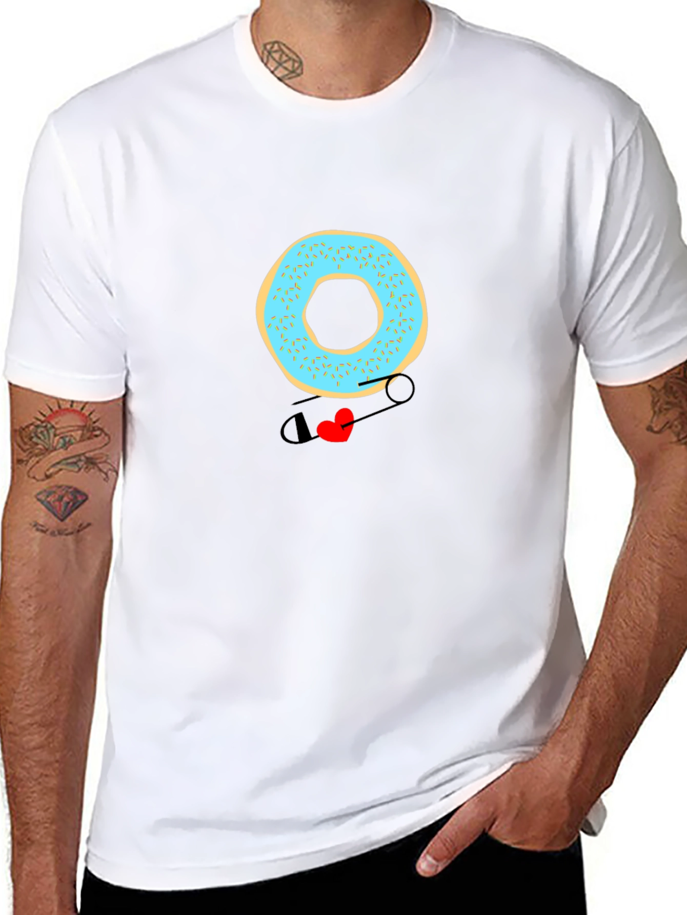 Donut With Safety Pin T-Shirt