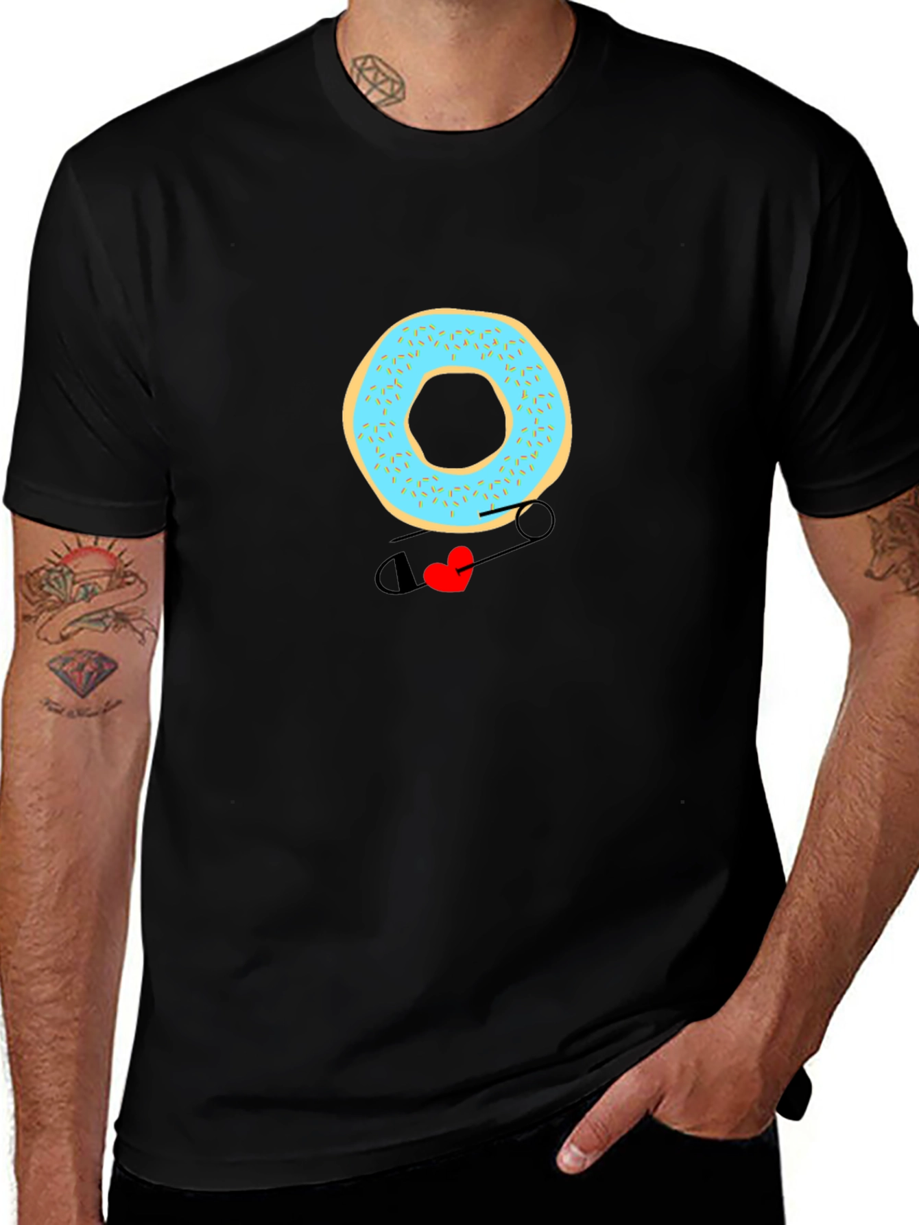 Donut With Safety Pin T-Shirt