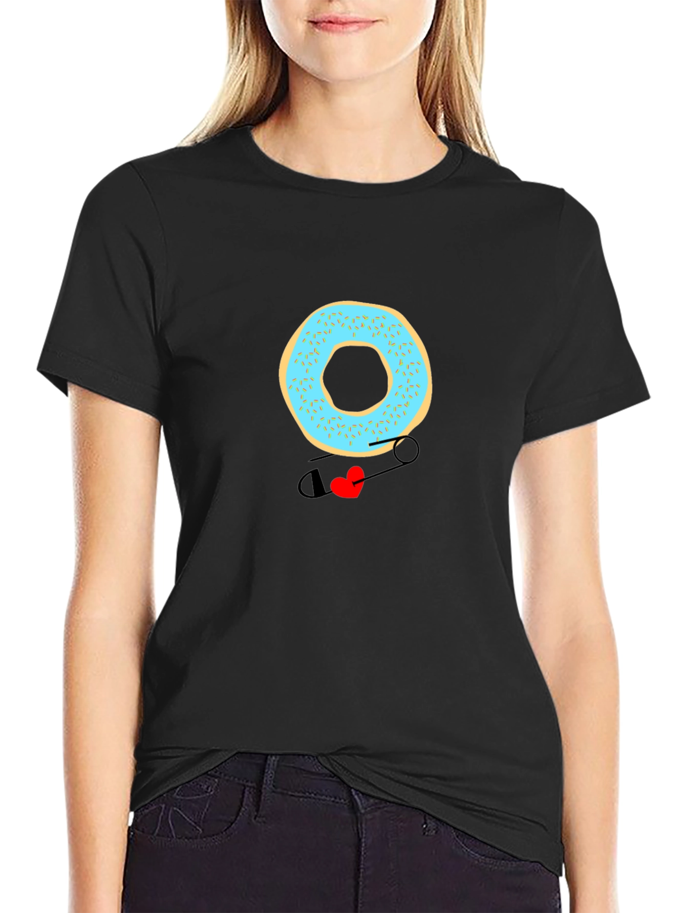 Donut With Safety Pin T-Shirt