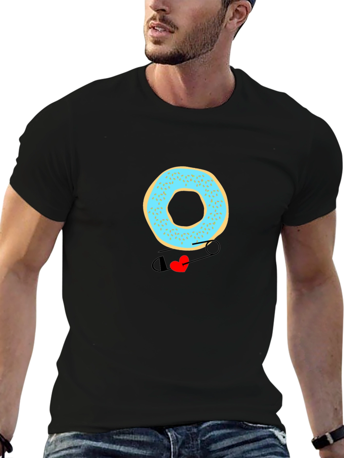 Donut With Safety Pin T-Shirt