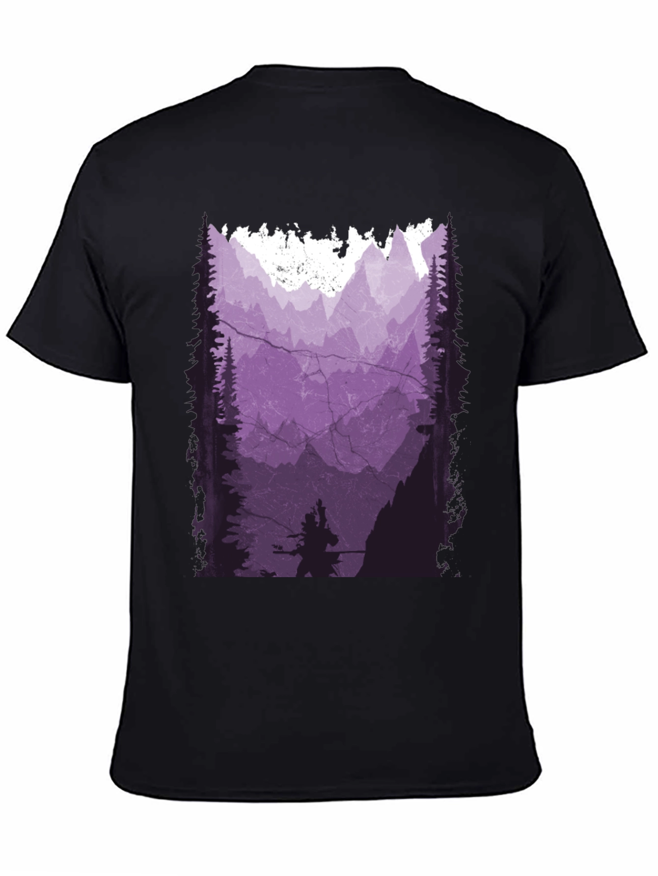 Mountain Silhouette Graphic Tee - Mens Black T-Shirt