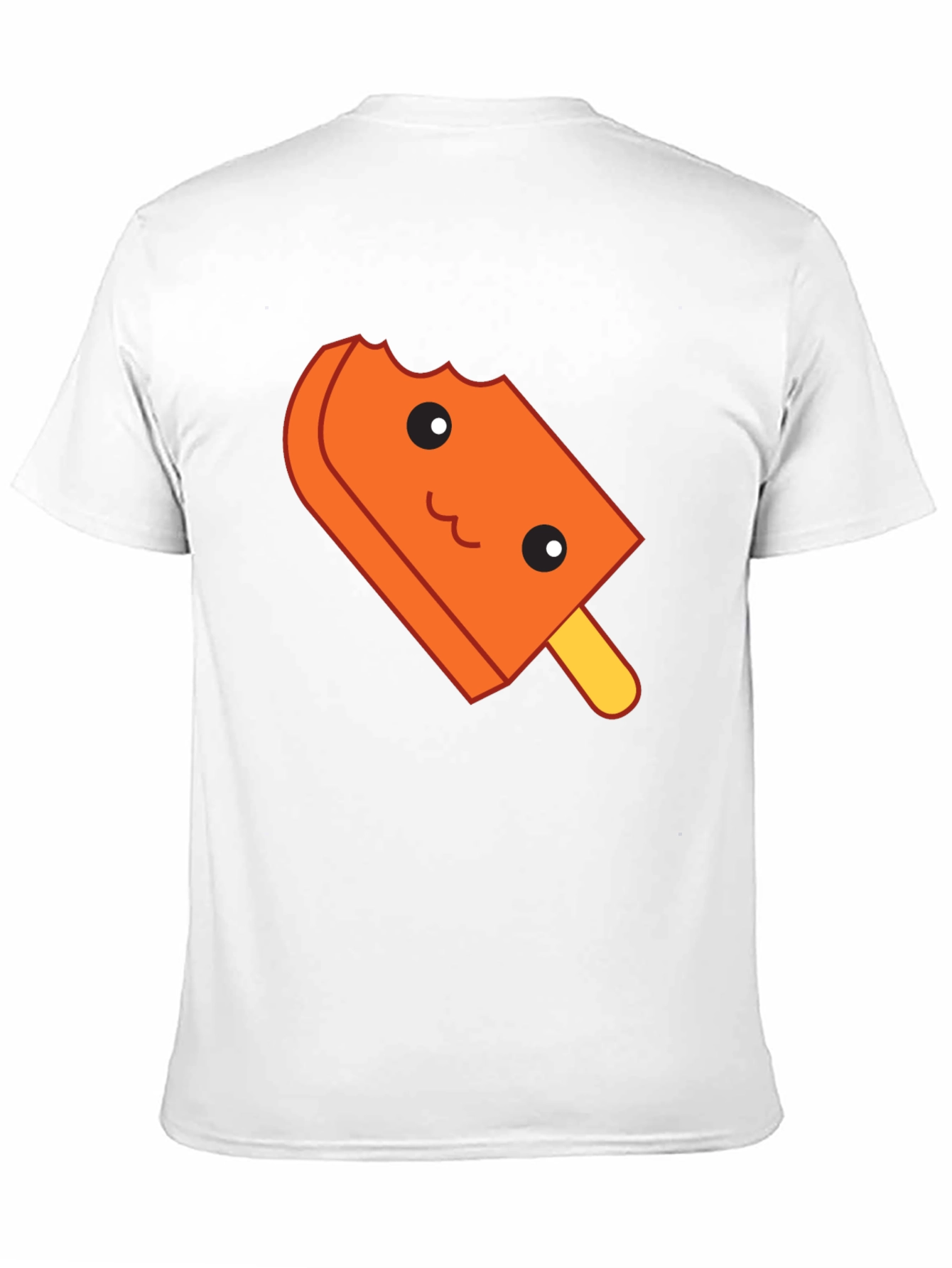 Cute Orange Popsicle Graphic T-Shirt - Black