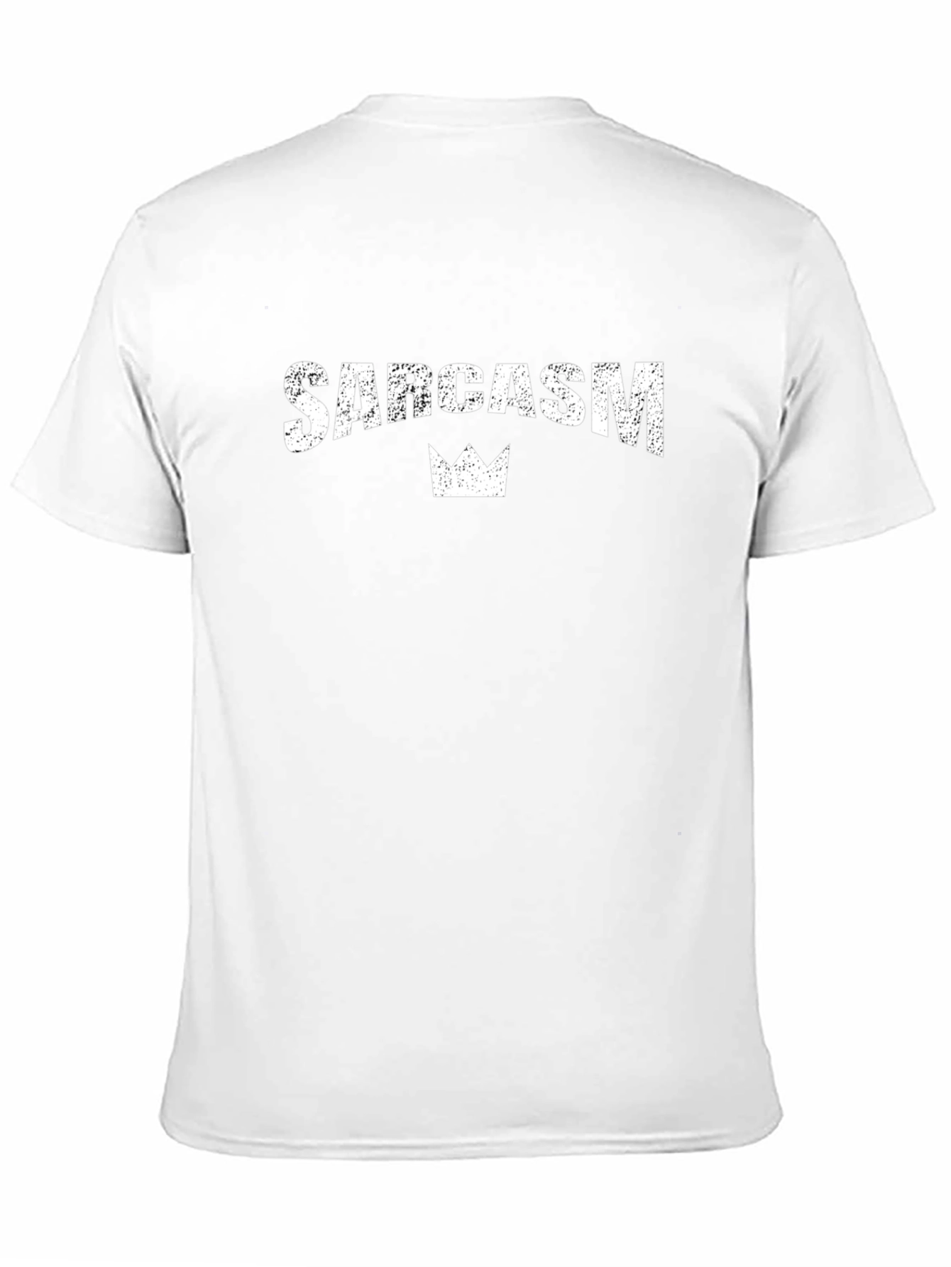 Sarcasm Crown Graphic Tee - Black Casual T-Shirt