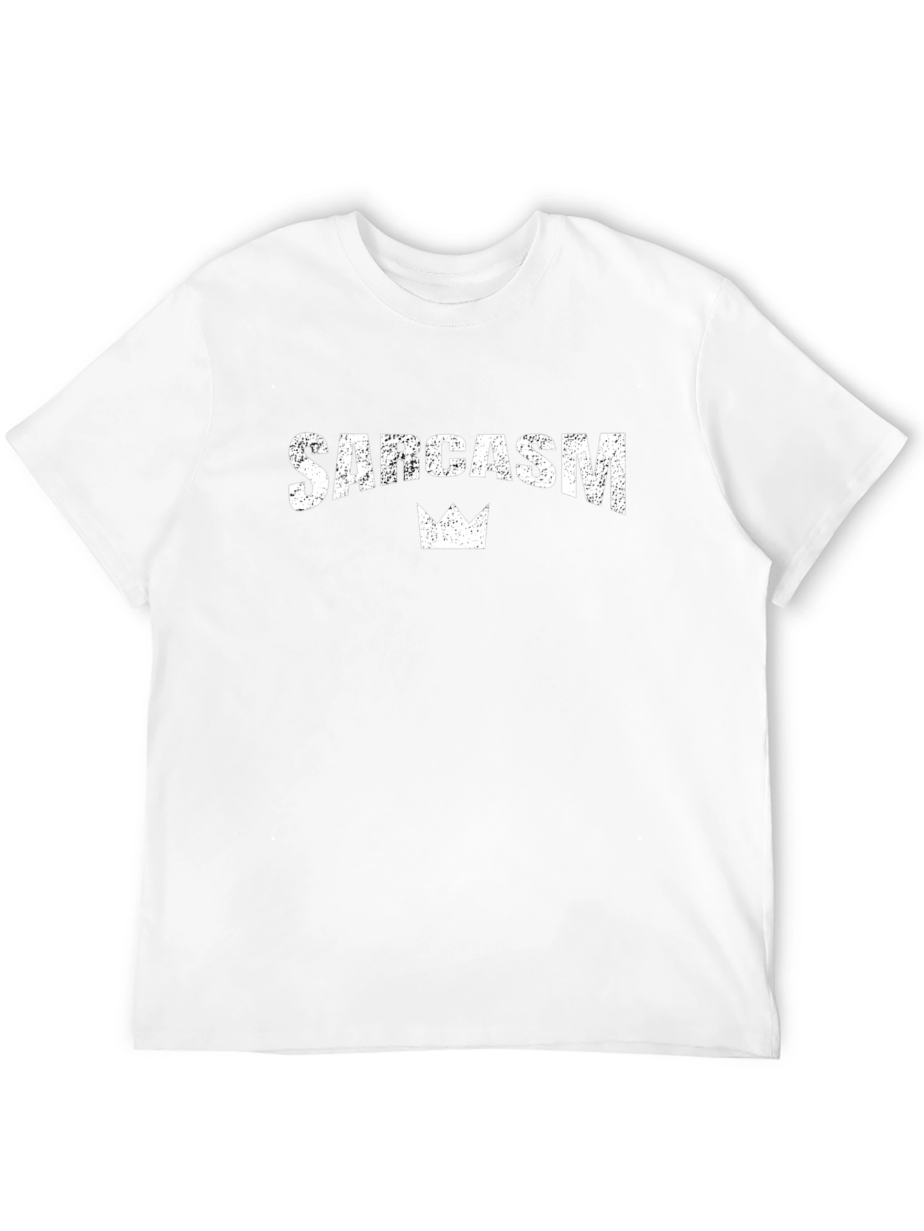 Sarcasm Crown Graphic Tee - Black Casual T-Shirt
