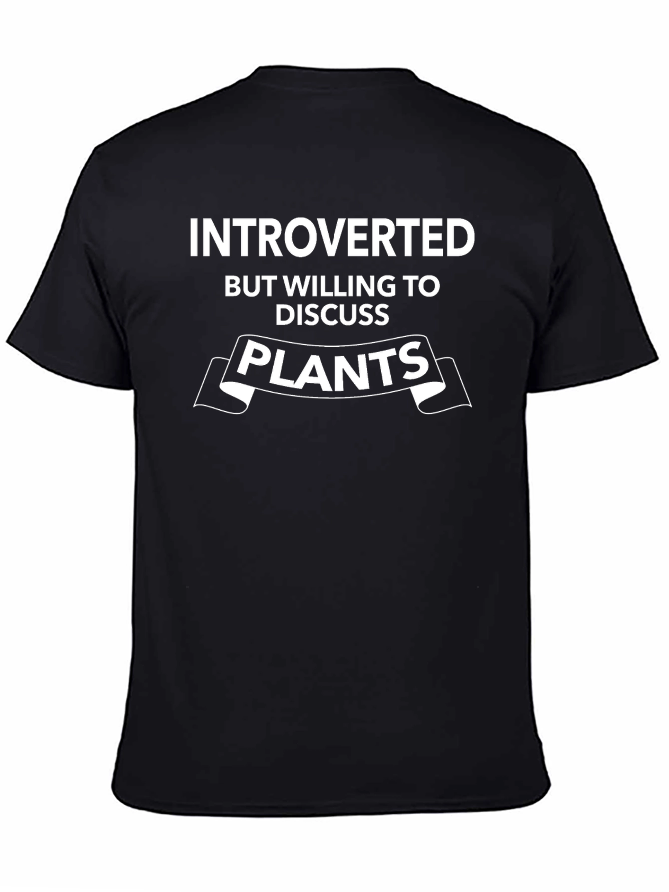 Introverted Plants T-Shirt - Black Graphic Tee