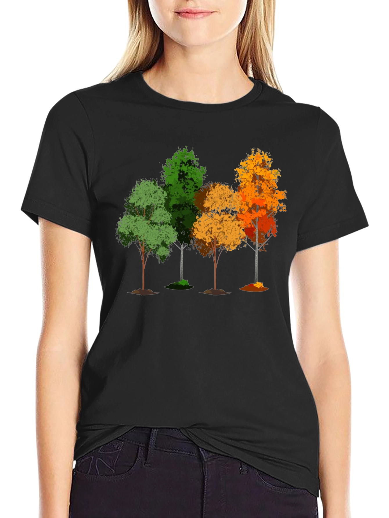 Autumn Trees Graphic Tee - Nature Lovers Shirt