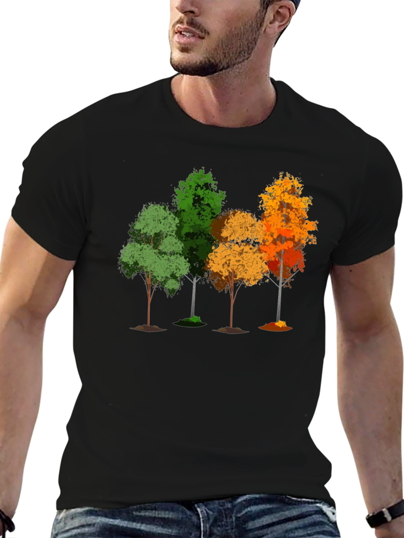 Autumn Trees Graphic Tee - Nature Lovers Shirt
