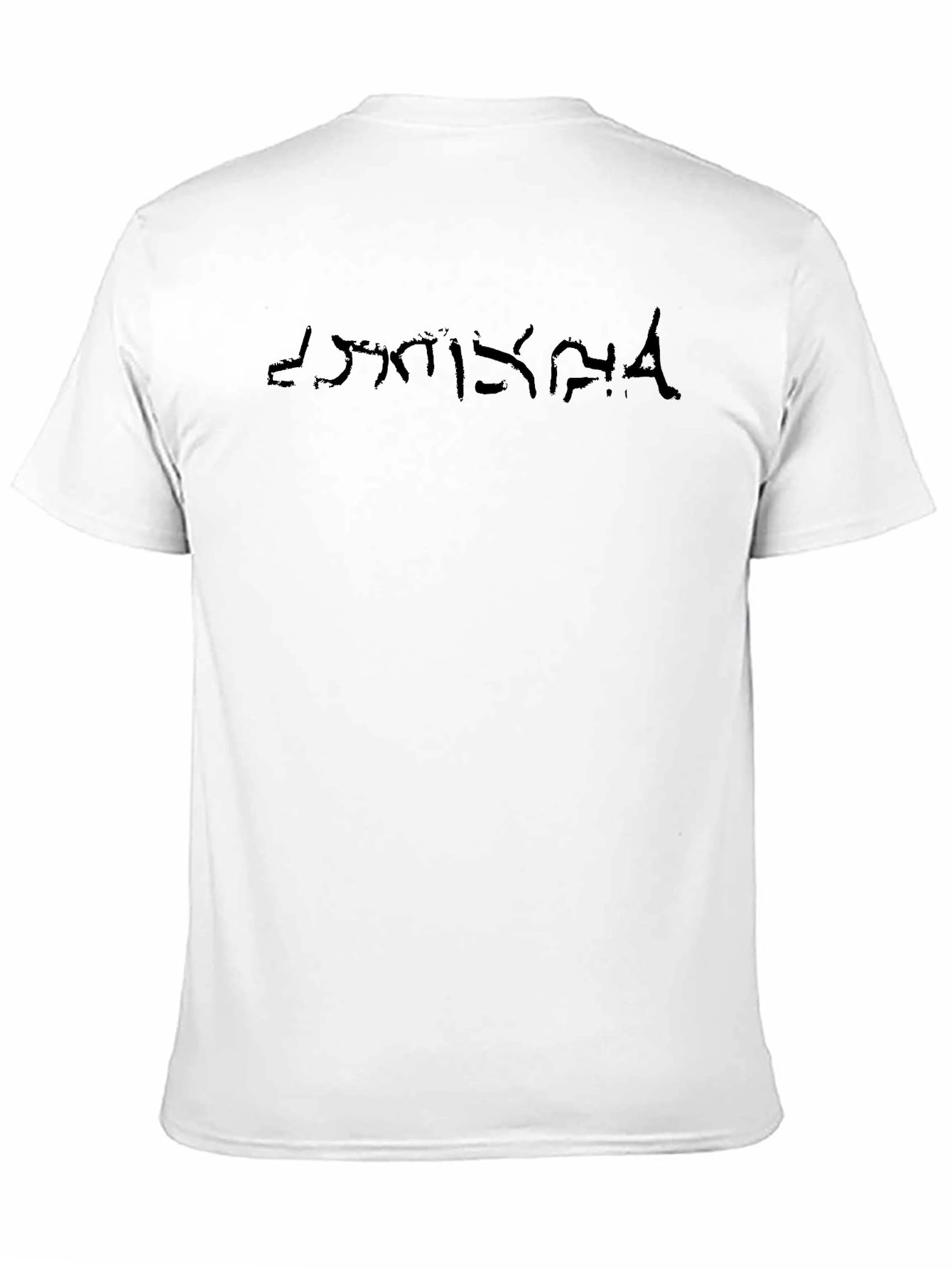 Mens Black T-Shirt with Dark Script