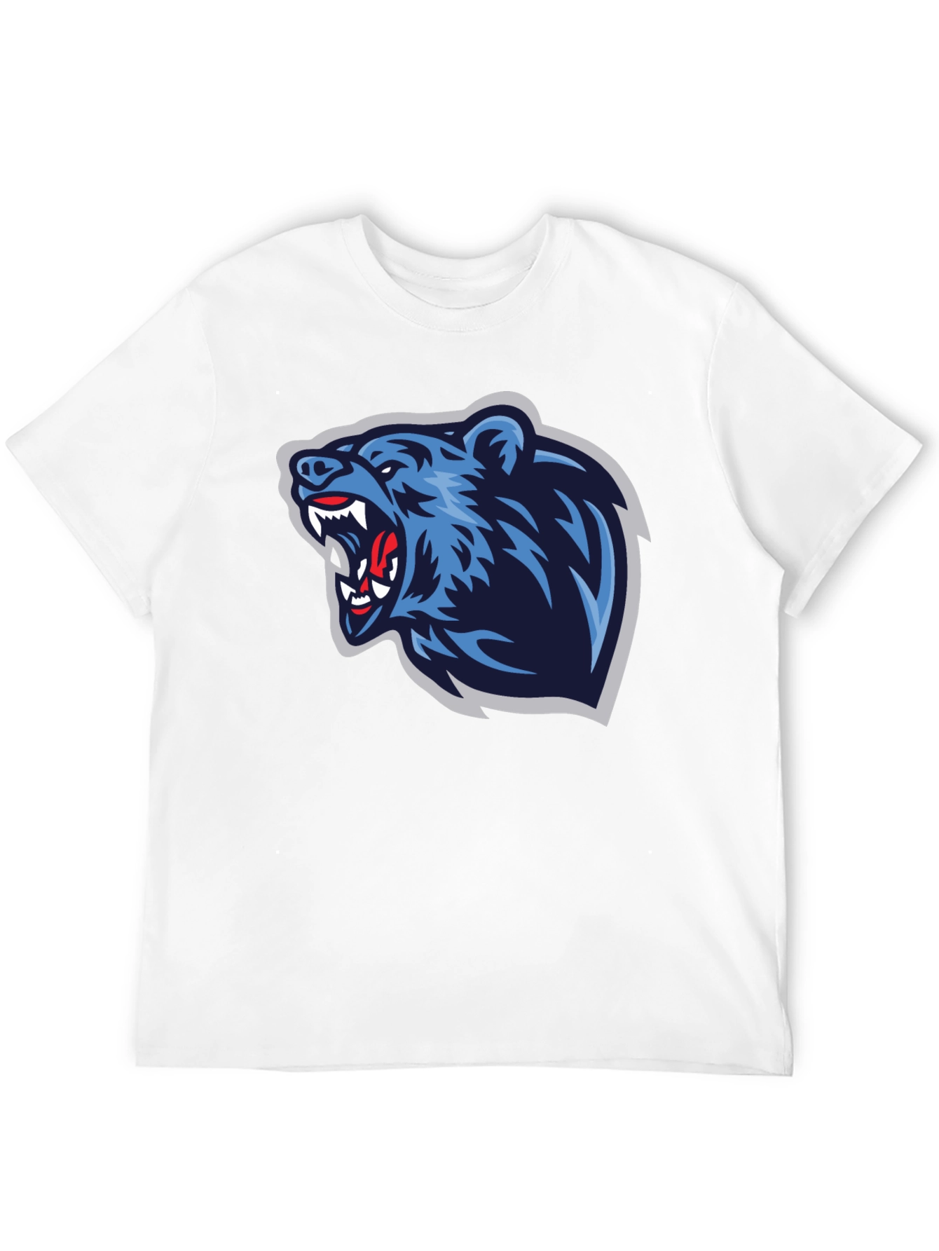 Fierce Bear Graphic Tee - Black Cotton T-Shirt