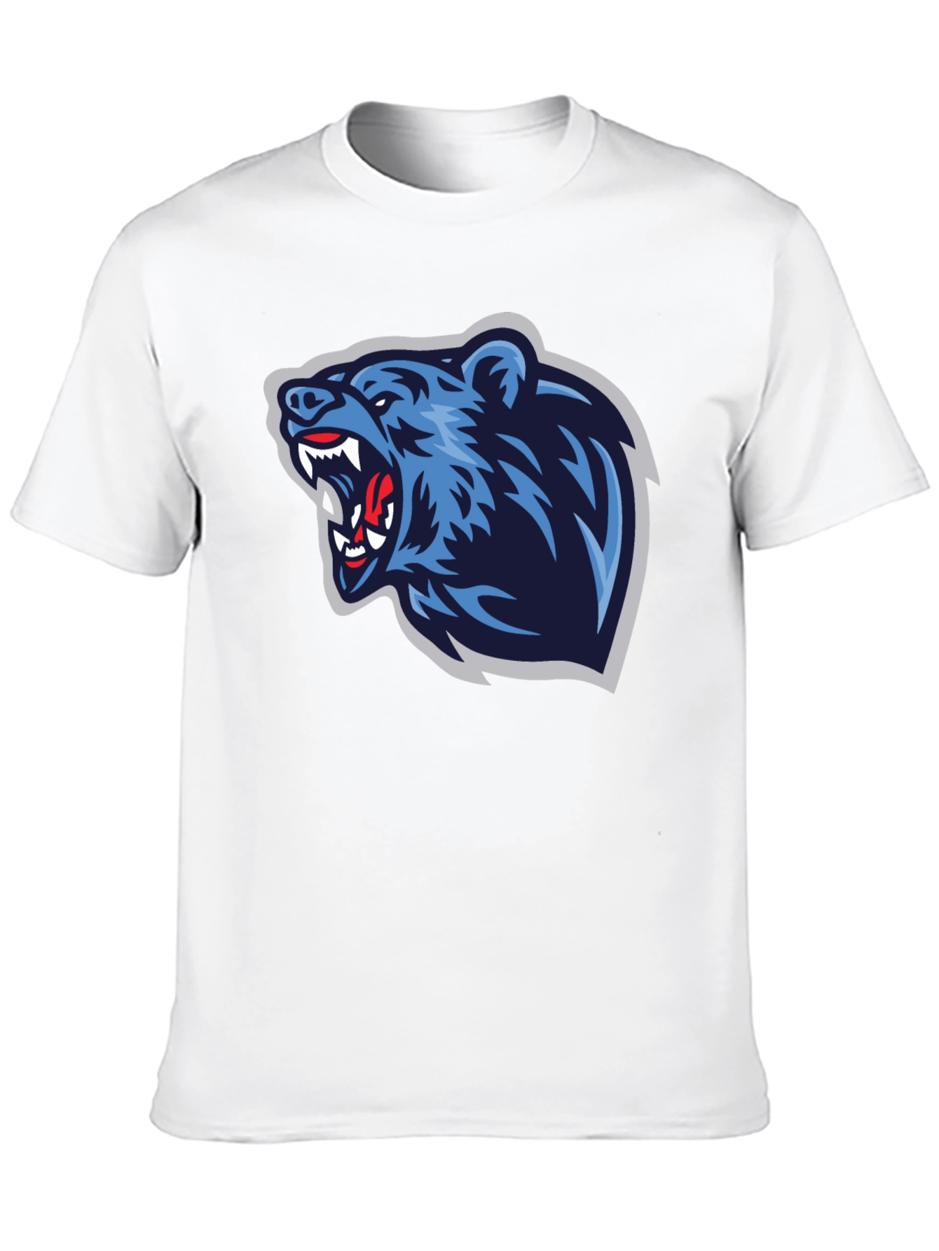 Fierce Bear Graphic Tee - Black Cotton T-Shirt