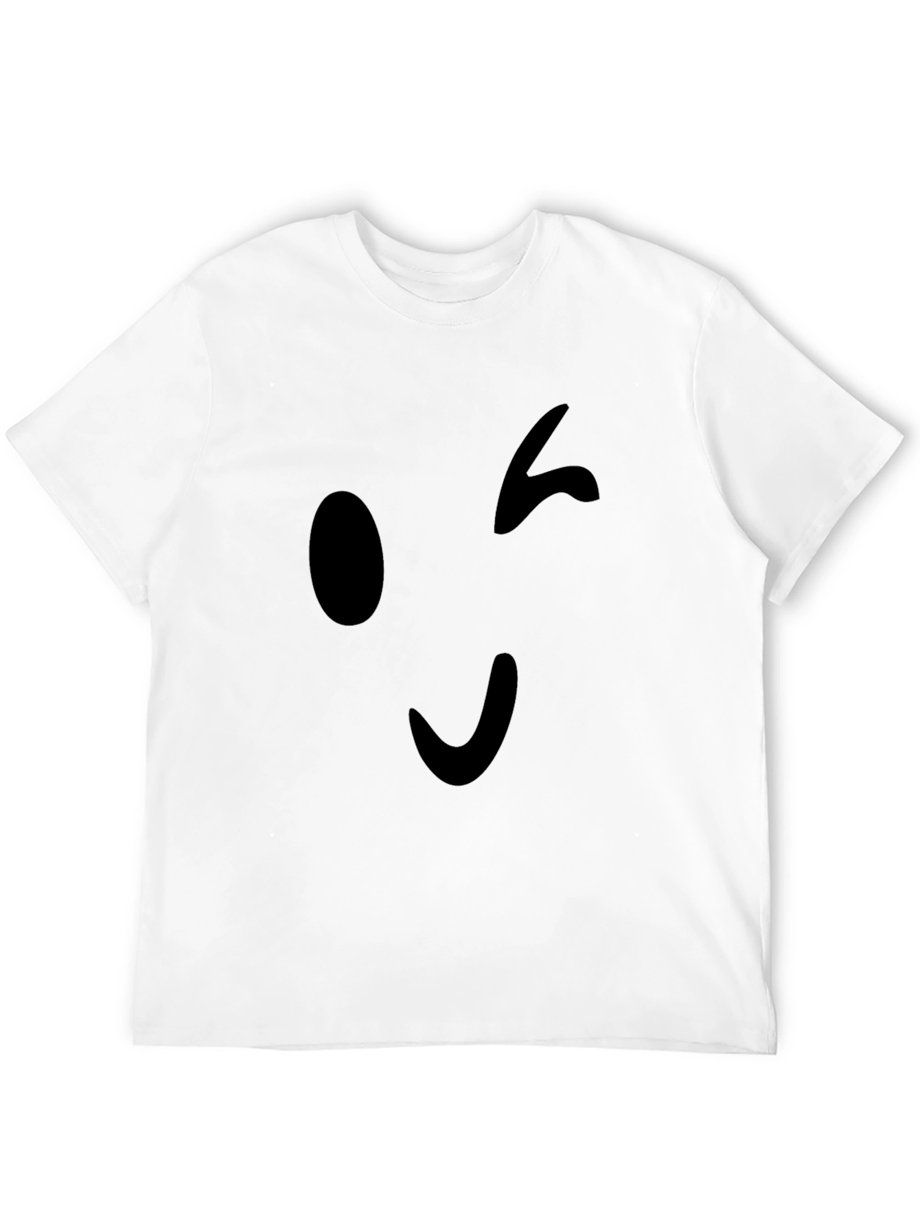 Winking Emoji Black T-Shirt - Casual Style