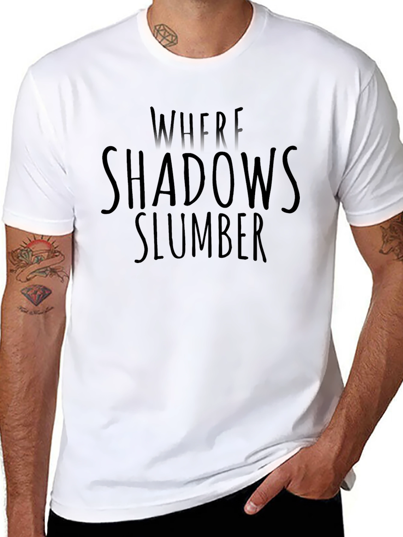 Where Shadows Slumber Graphic Tee - Black