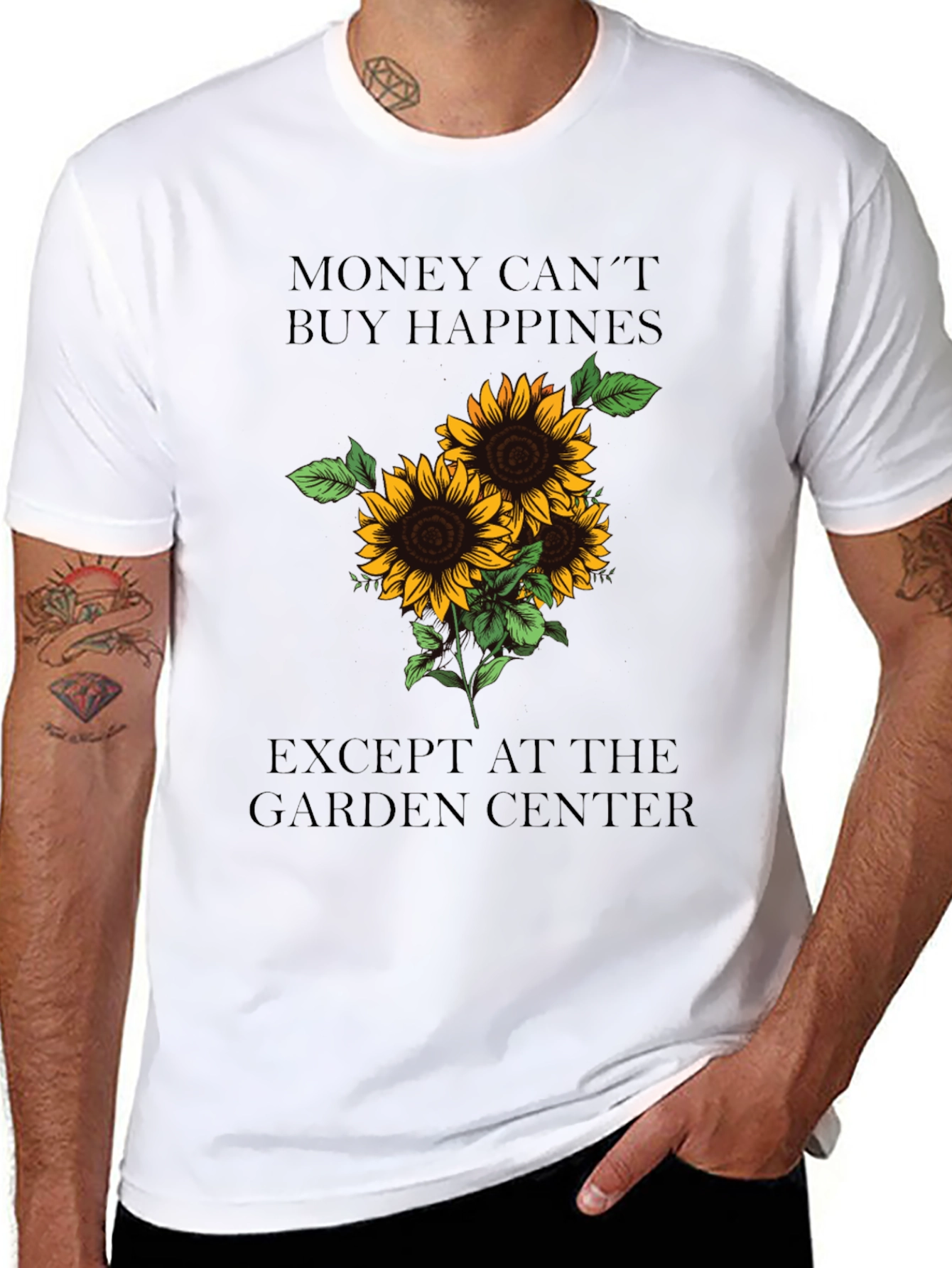 Sunflower Garden Center T-Shirt - Happiness Guarantee